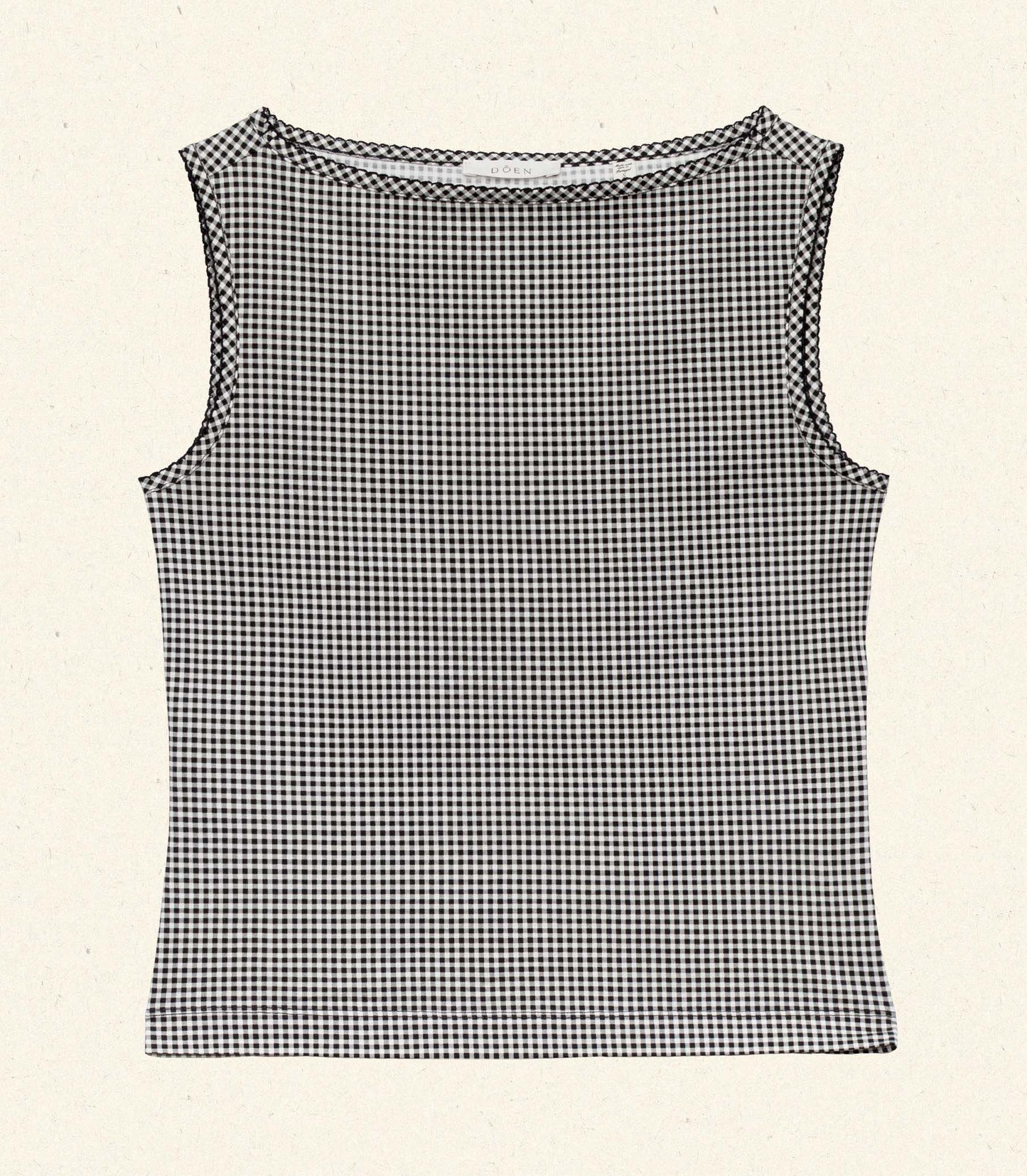HMD -- IDA TANK -- NOIR LA MADDALENA GINGHAM