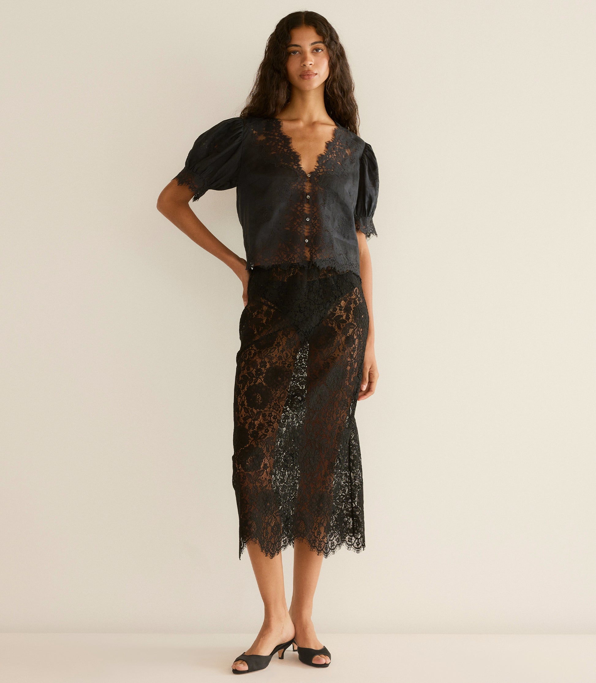 IDELLA TOP -- BLACK view 3