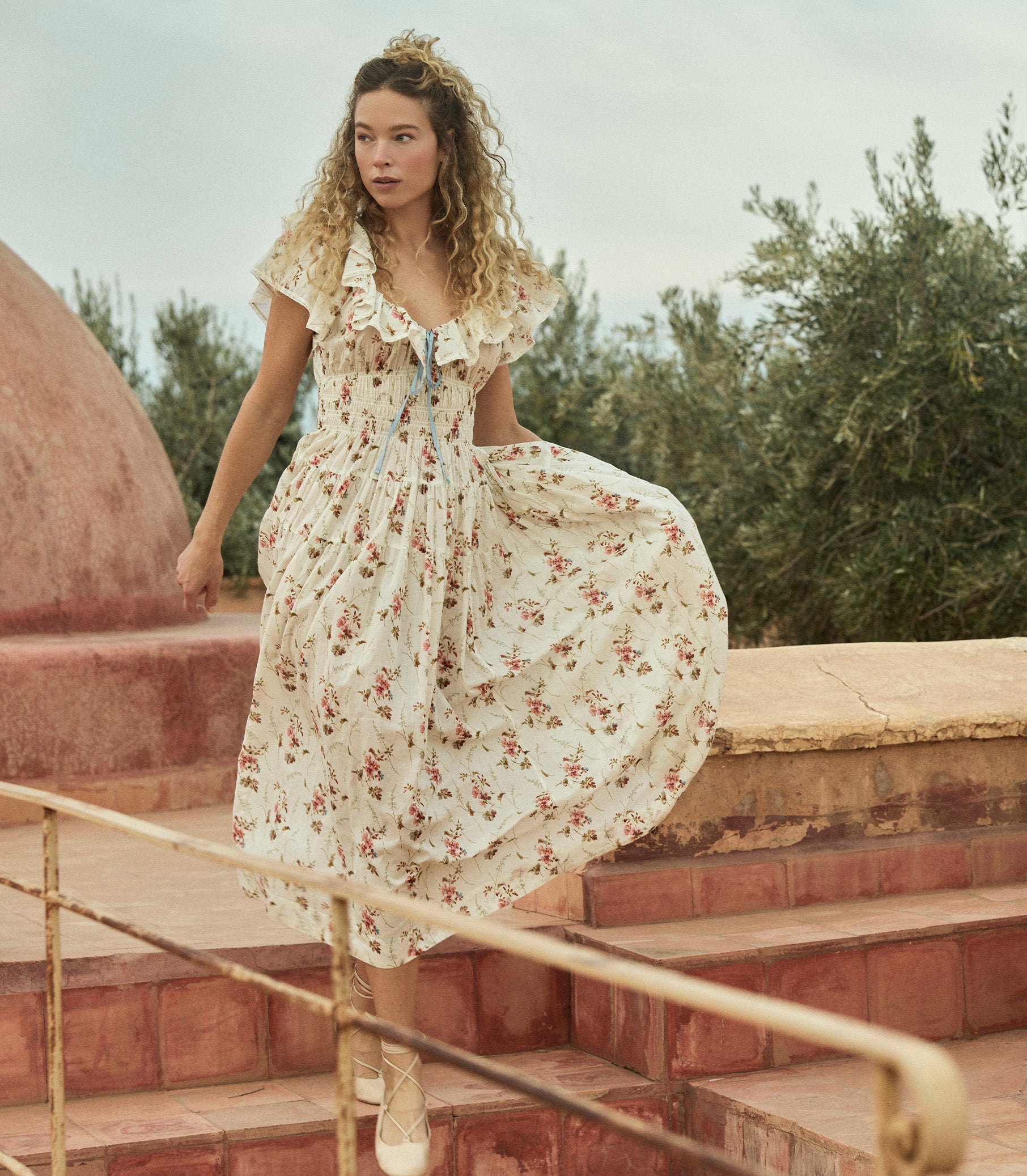 Illiana Dress - Blanc Prairie Rose | DEN Blanc Prairie Rose / M Illiana Dress - Blanc Prairie Rose | DEN Blanc Prairie Rose / M