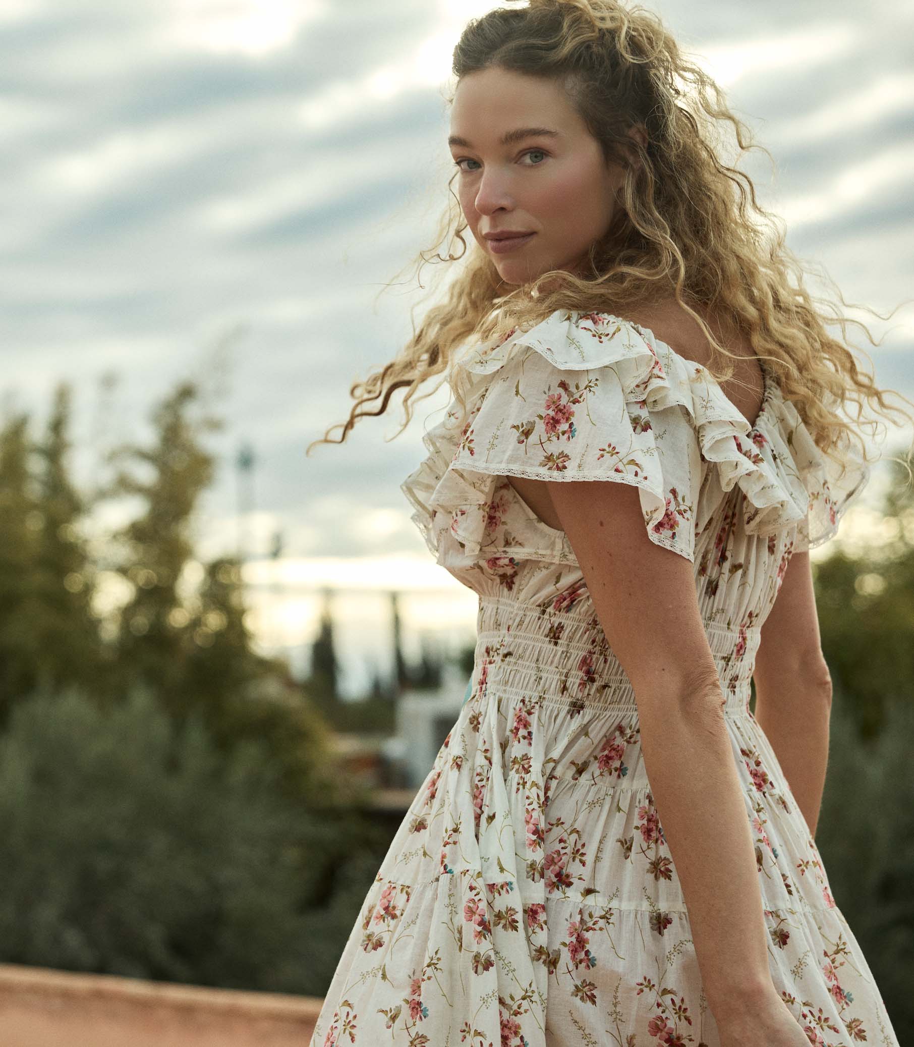 Illiana Dress - Blanc Prairie Rose | DEN Blanc Prairie Rose / M Illiana Dress - Blanc Prairie Rose | DEN Blanc Prairie Rose / M