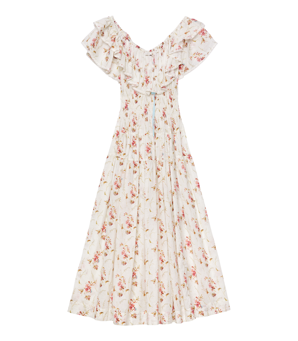 Illiana Dress - Blanc Prairie Rose
