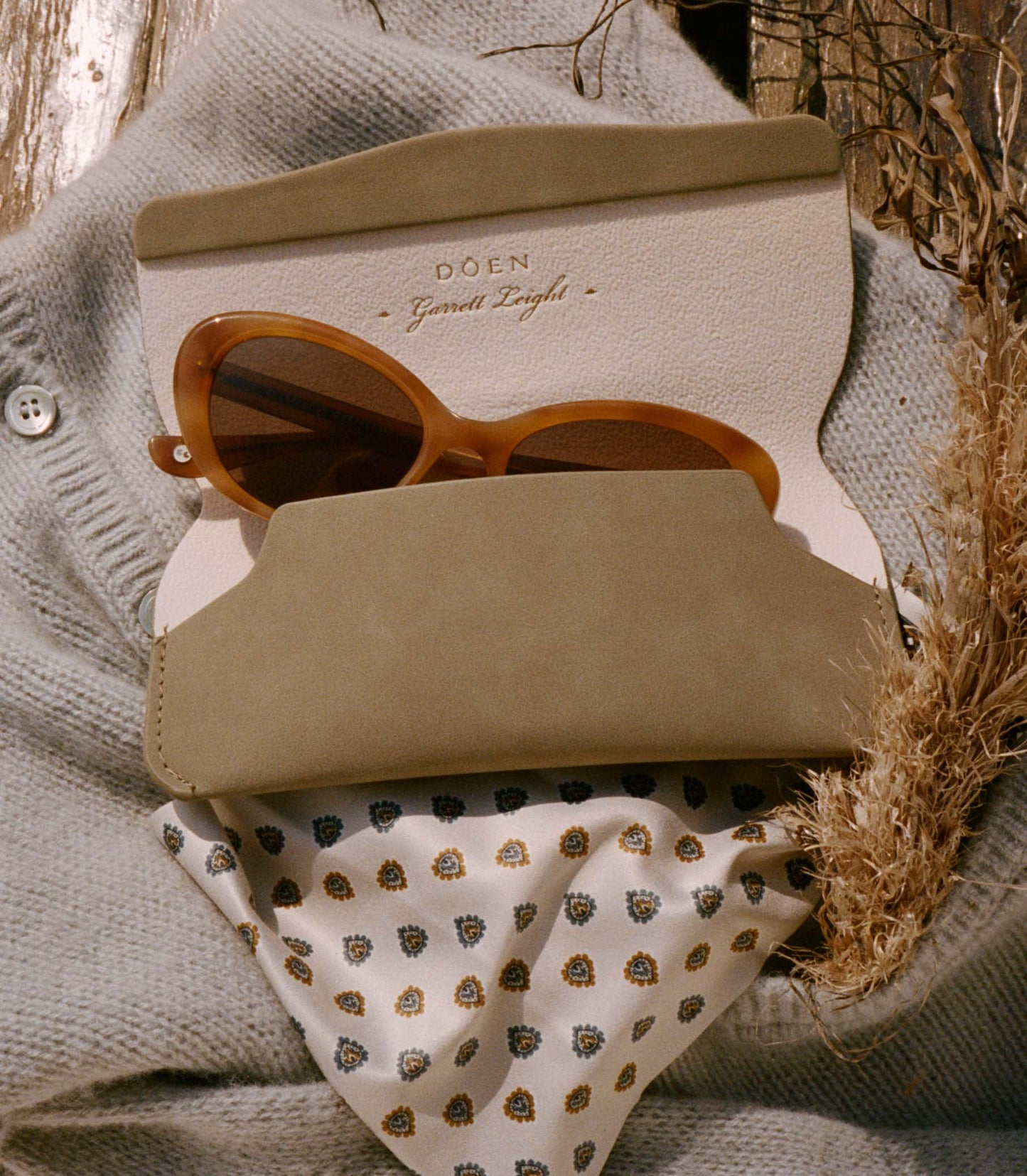 DÔEN BY GARRETT LEIGHT INGÉNUE SUNGLASSES -- EMBER TORTOISE