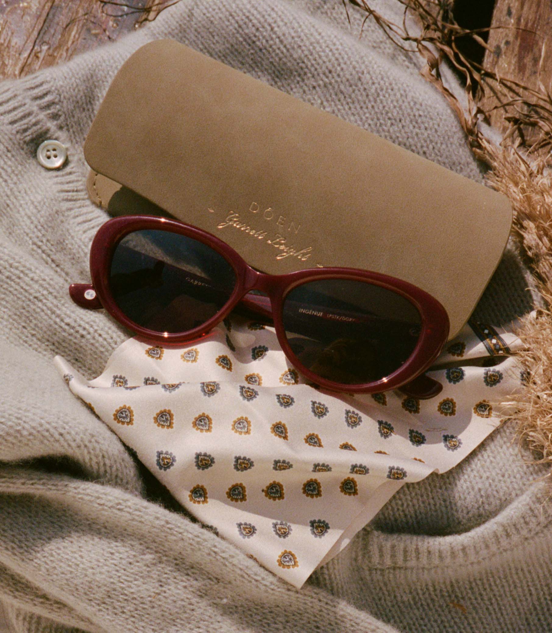 DÔEN BY GARRETT LEIGHT INGÉNUE SUNGLASSES -- LIPSTICK view 6
