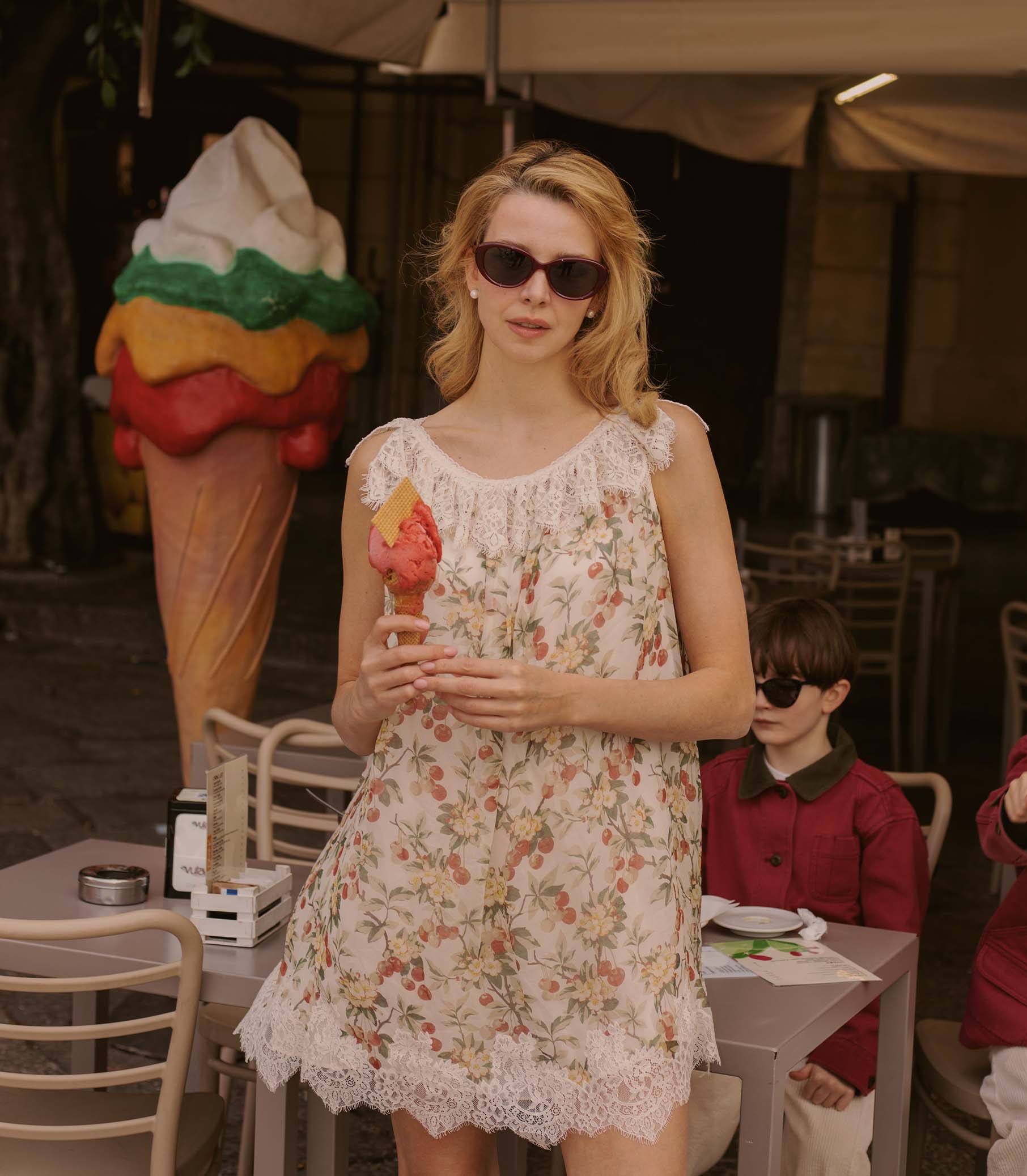 DÔEN BY GARRETT LEIGHT INGÉNUE SUNGLASSES -- LIPSTICK