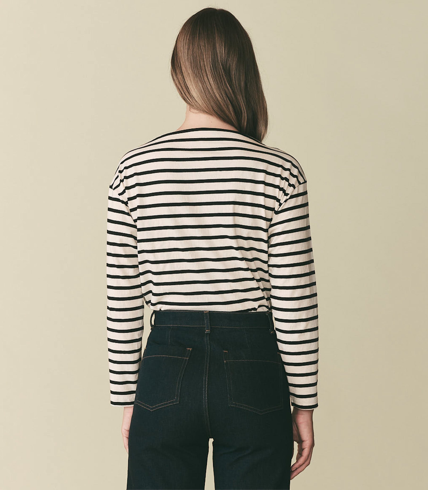HMD -- IRENE TEE -- BLACK NEWPORT STRIPE view 4
