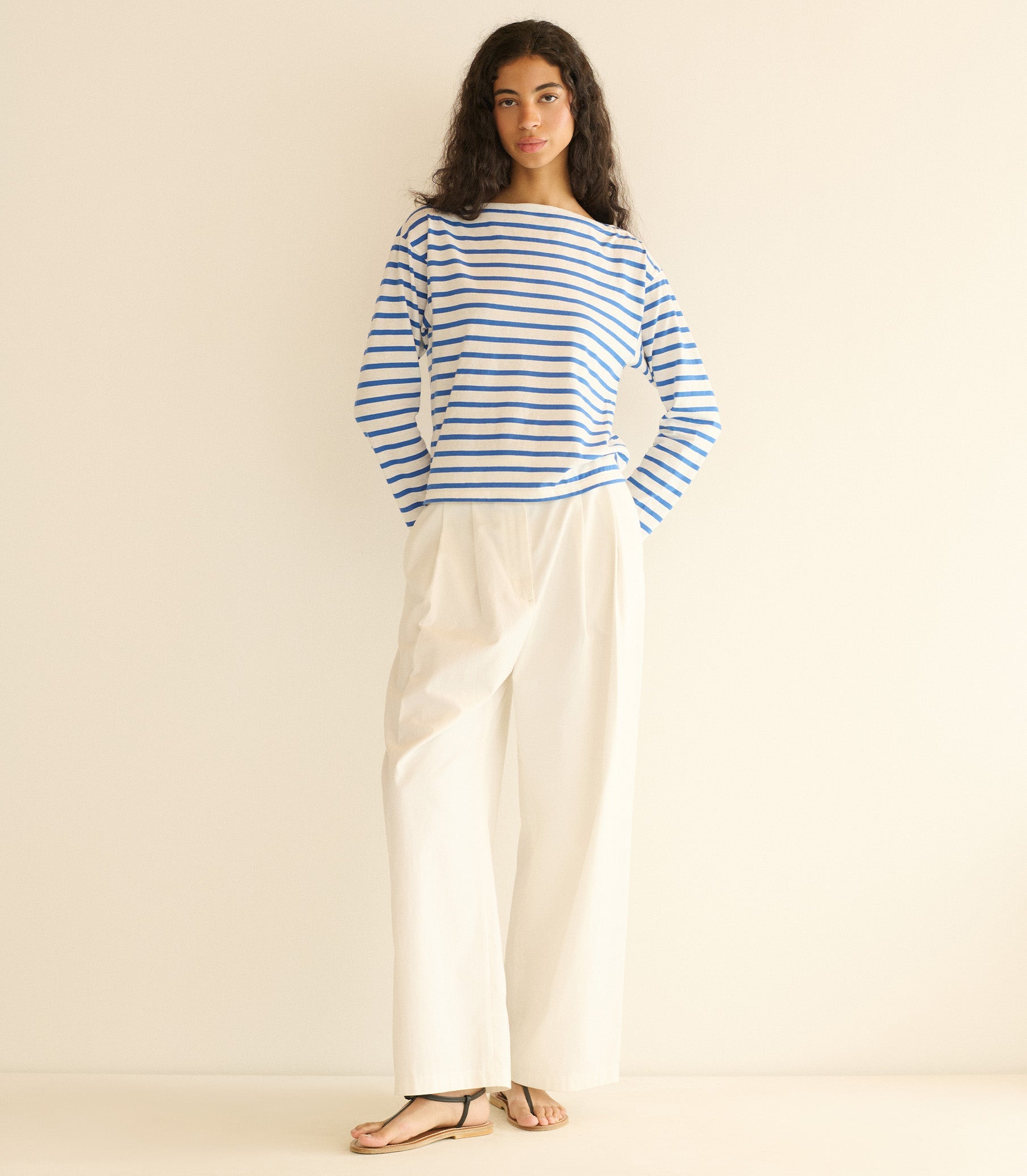 HMD -- IRENE TEE -- BLEU BRETON STRIPE view 4

