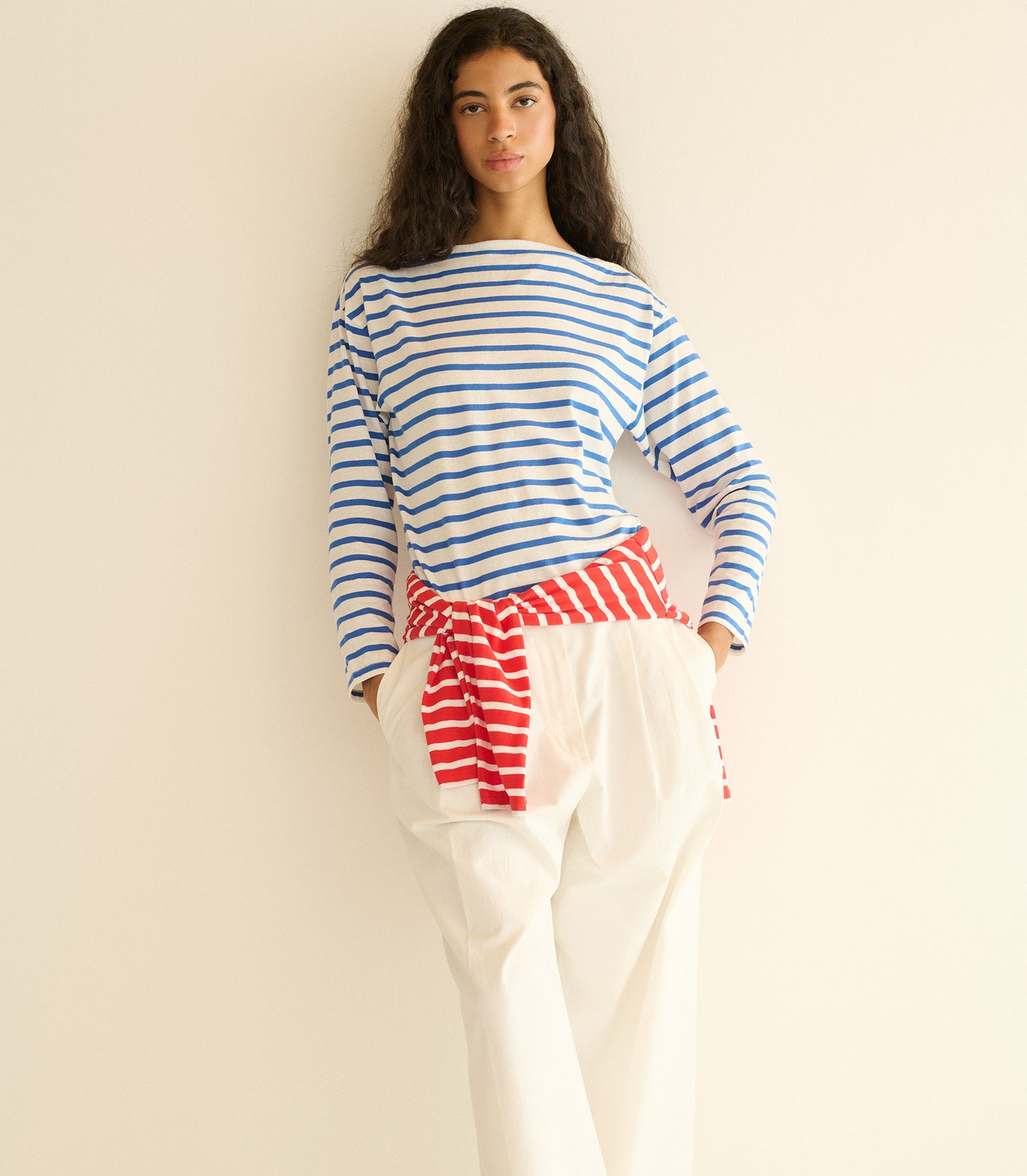 IRENE TEE -- BLEU BRETON STRIPE