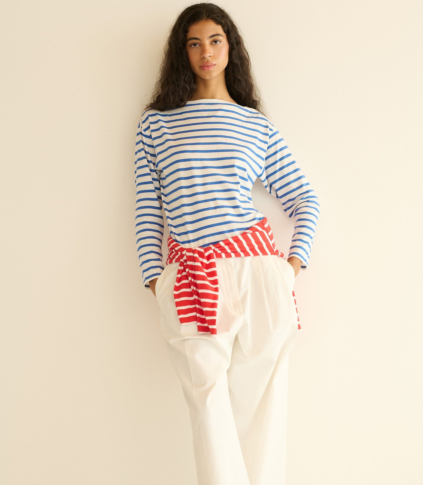 HMD -- IRENE TEE -- BLEU BRETON STRIPE