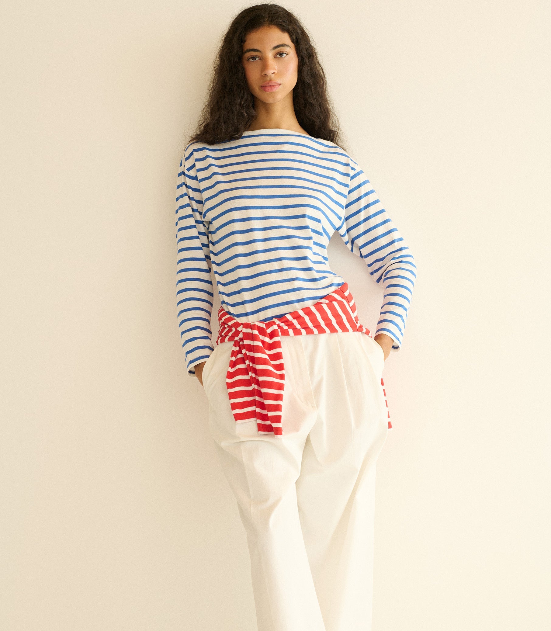 HMD -- IRENE TEE -- BLEU BRETON STRIPE view 2
