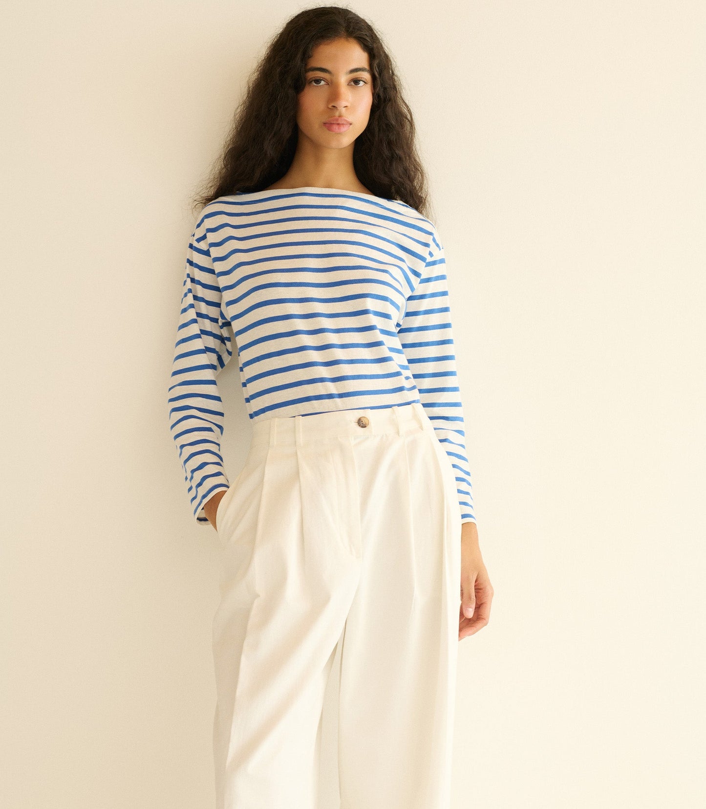 HMD -- IRENE TEE -- BLEU BRETON STRIPE