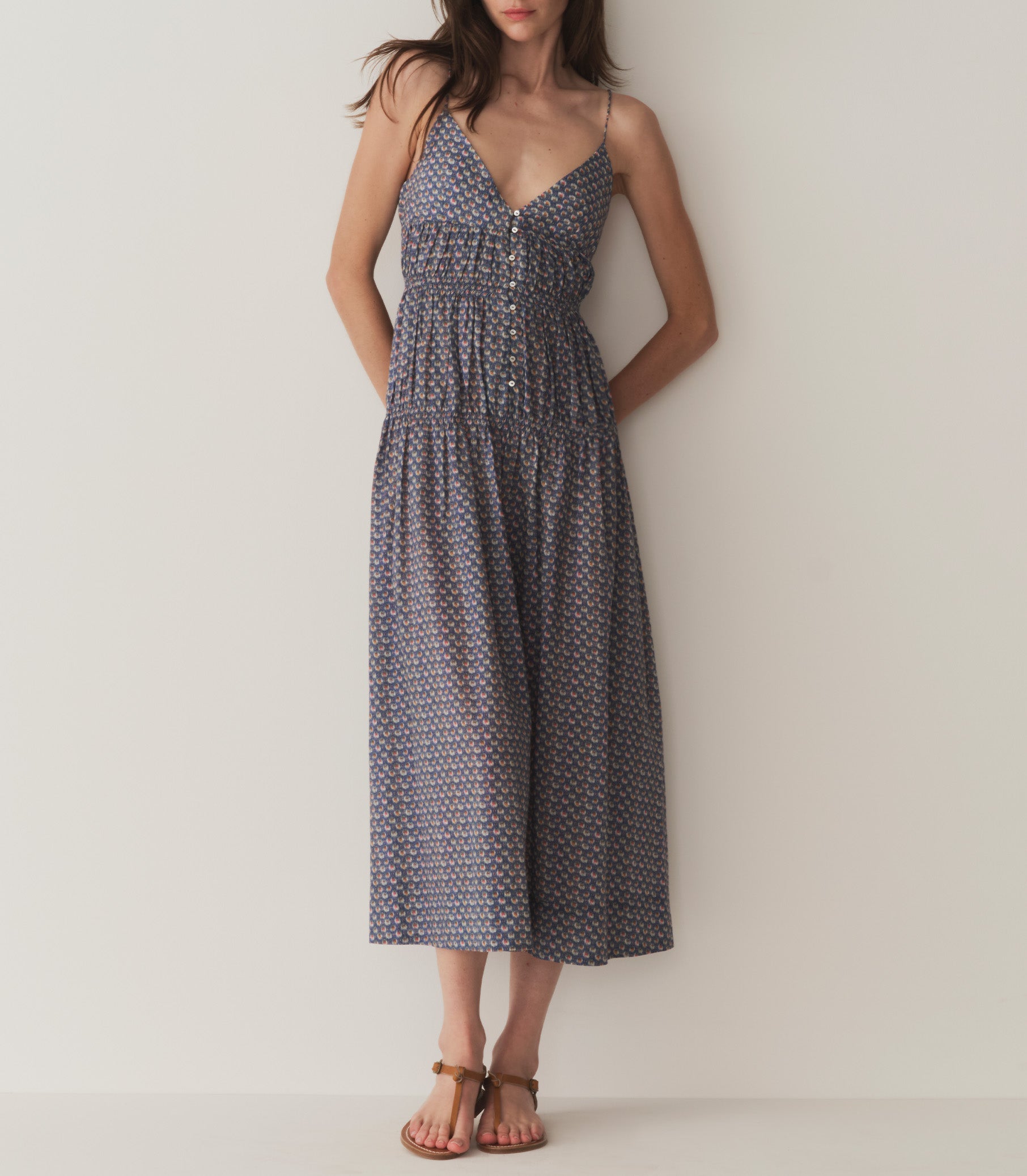 HMD -- IRINA DRESS -- DAHLIA IKAT view 1
