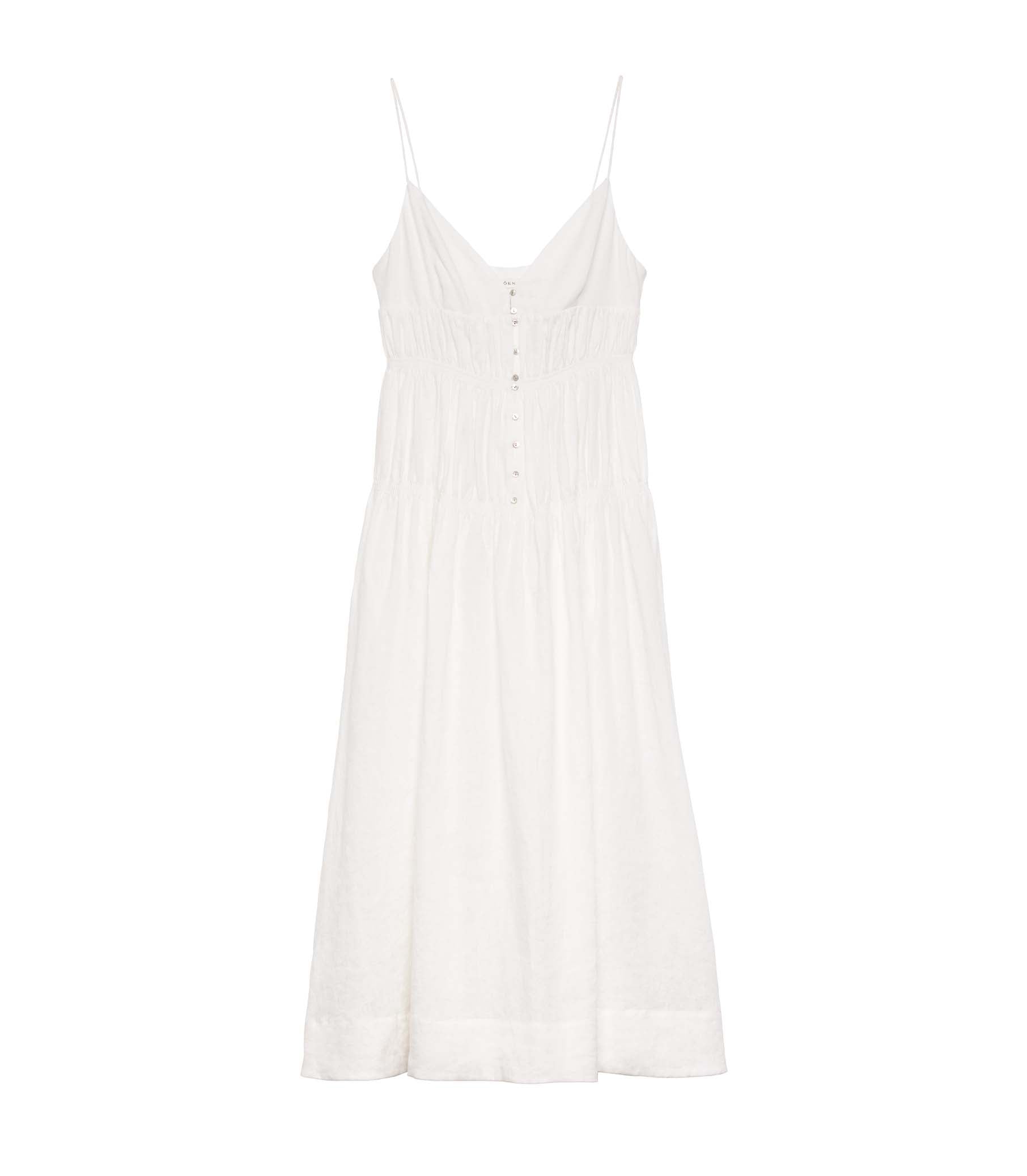 IRINA LINEN DRESS -- SALT view 6