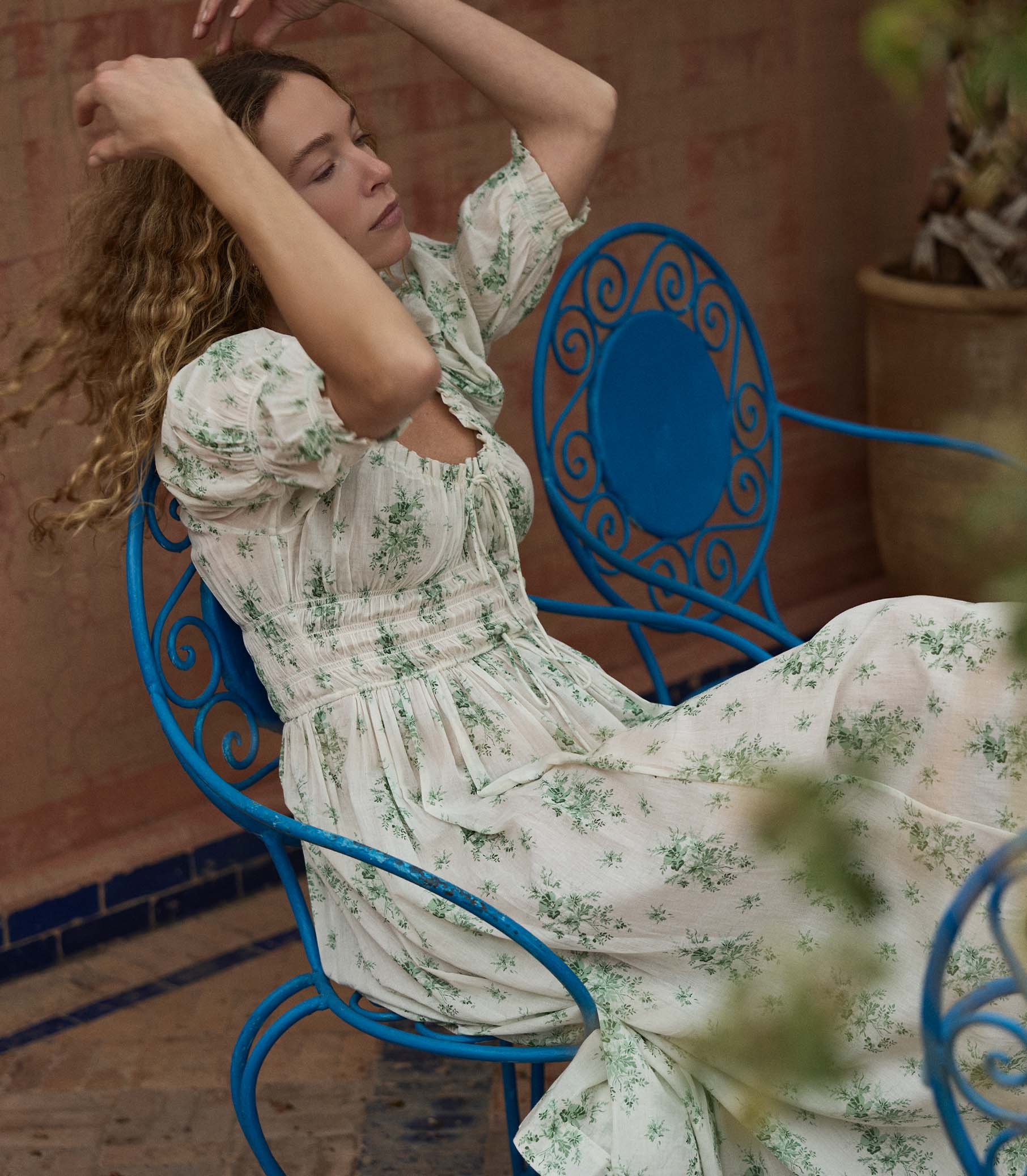 Ischia Dress - Vert Petit Bouquet De Chamonix | DÔEN