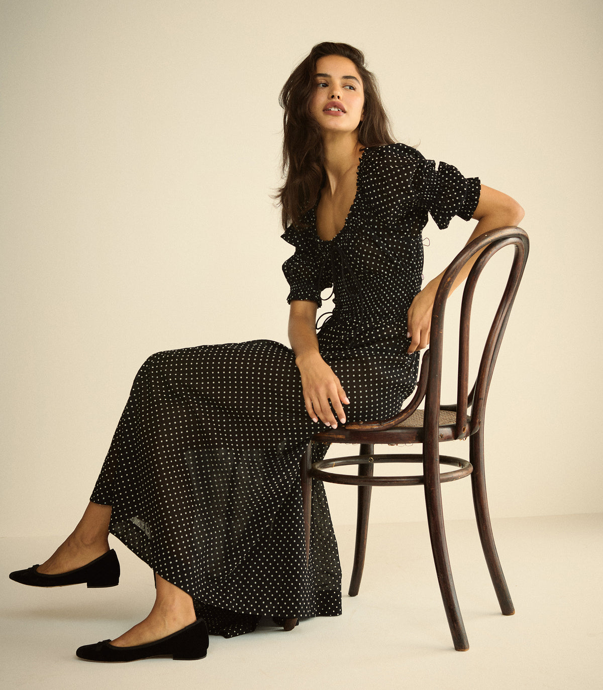 ISCHIA DRESS -- NOIR DOT view 5
