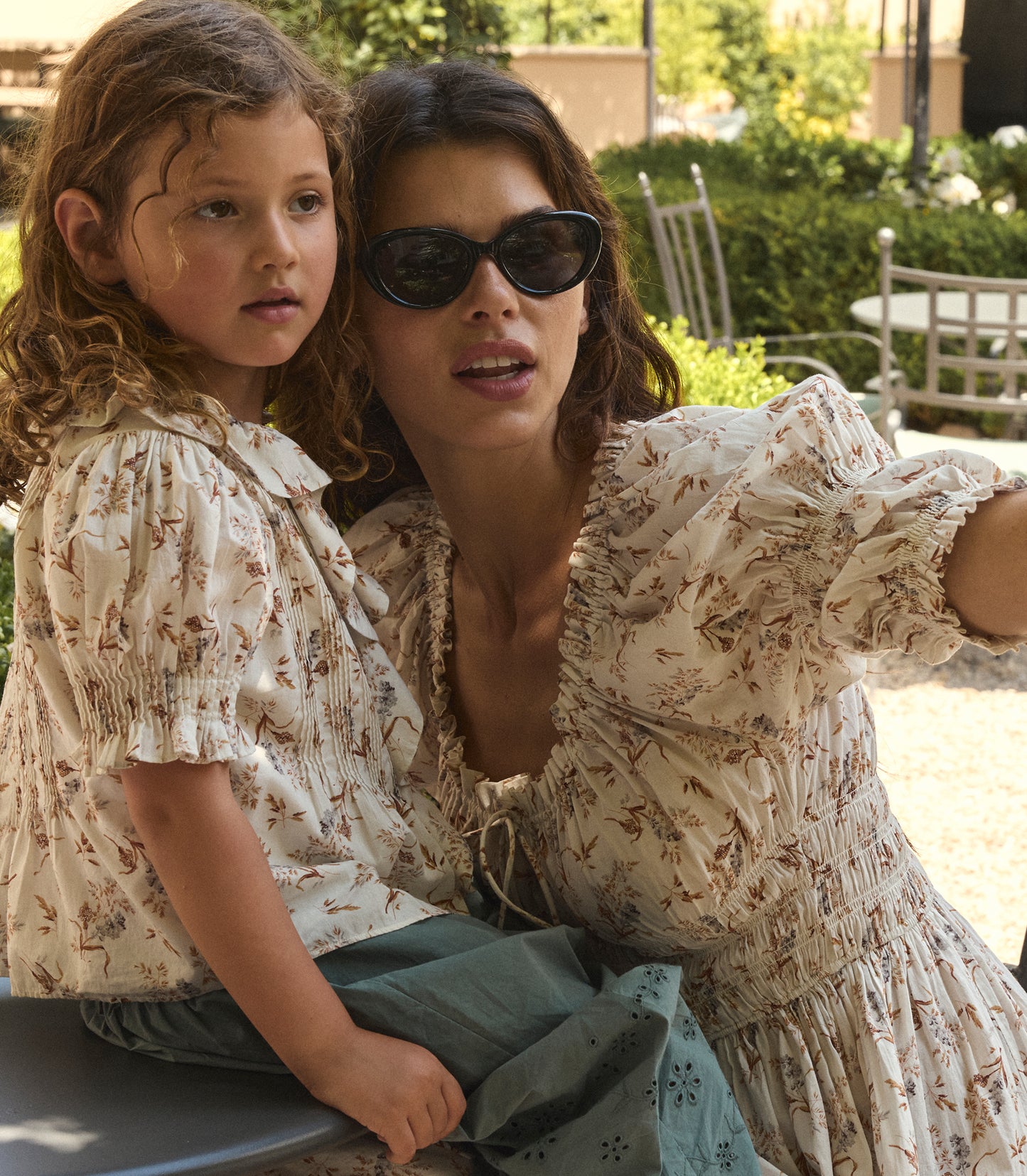 ISCHIA DRESS -- CRÈME WINDSWEPT MEADOW