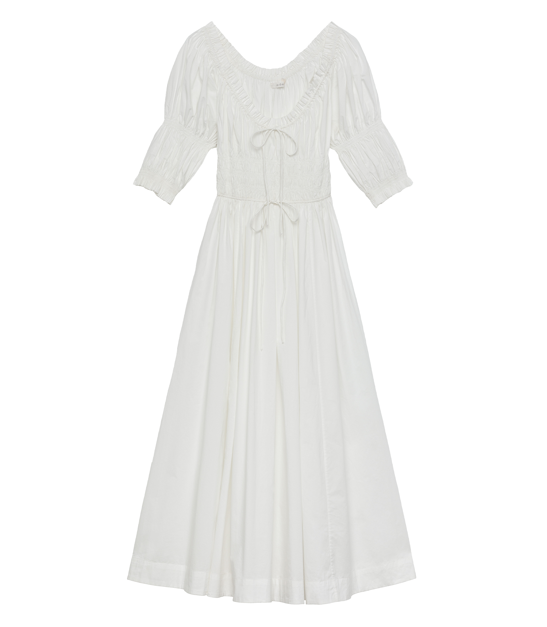 grey white dress Darling Girl Pleated Floor CityLux Boutique performance natural cotton jersey fabric blend 11 Bridesmaid Dresses to Go