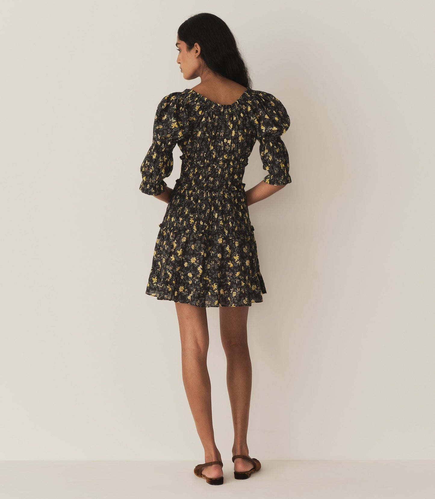 HMD -- ISMENE DRESS -- NOIR WINDING BLOSSOMS