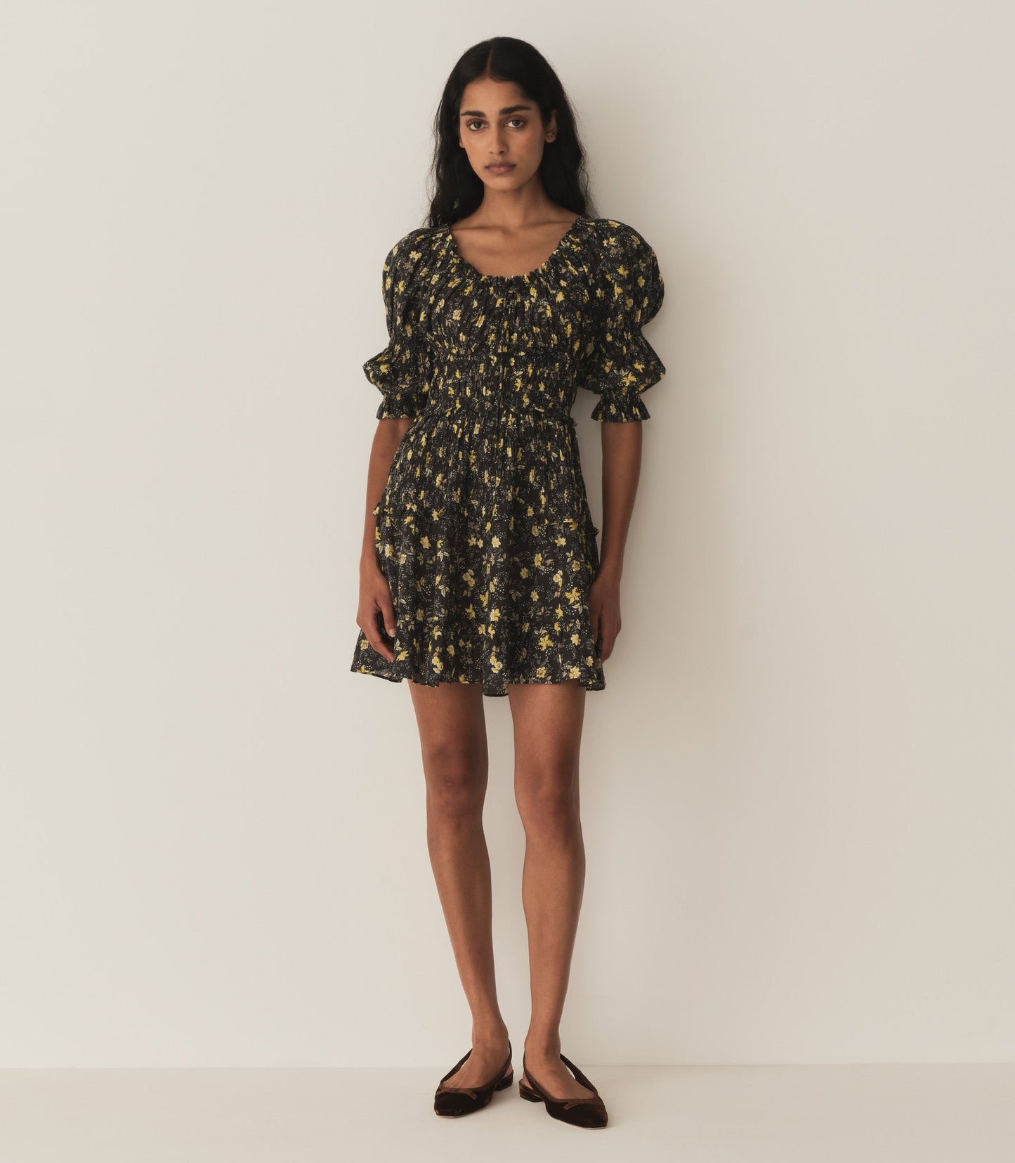 HMD -- ISMENE DRESS -- NOIR WINDING BLOSSOMS