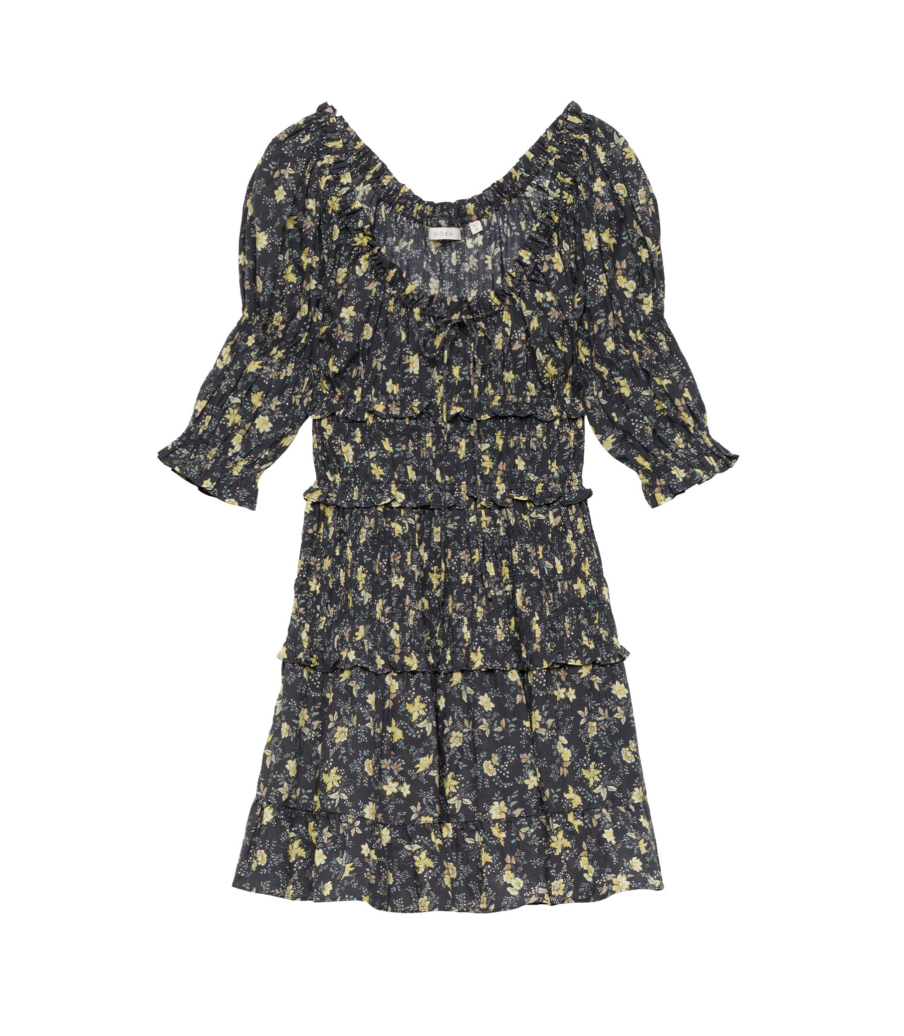 ISMENE DRESS -- NOIR WINDING BLOSSOMS view 6