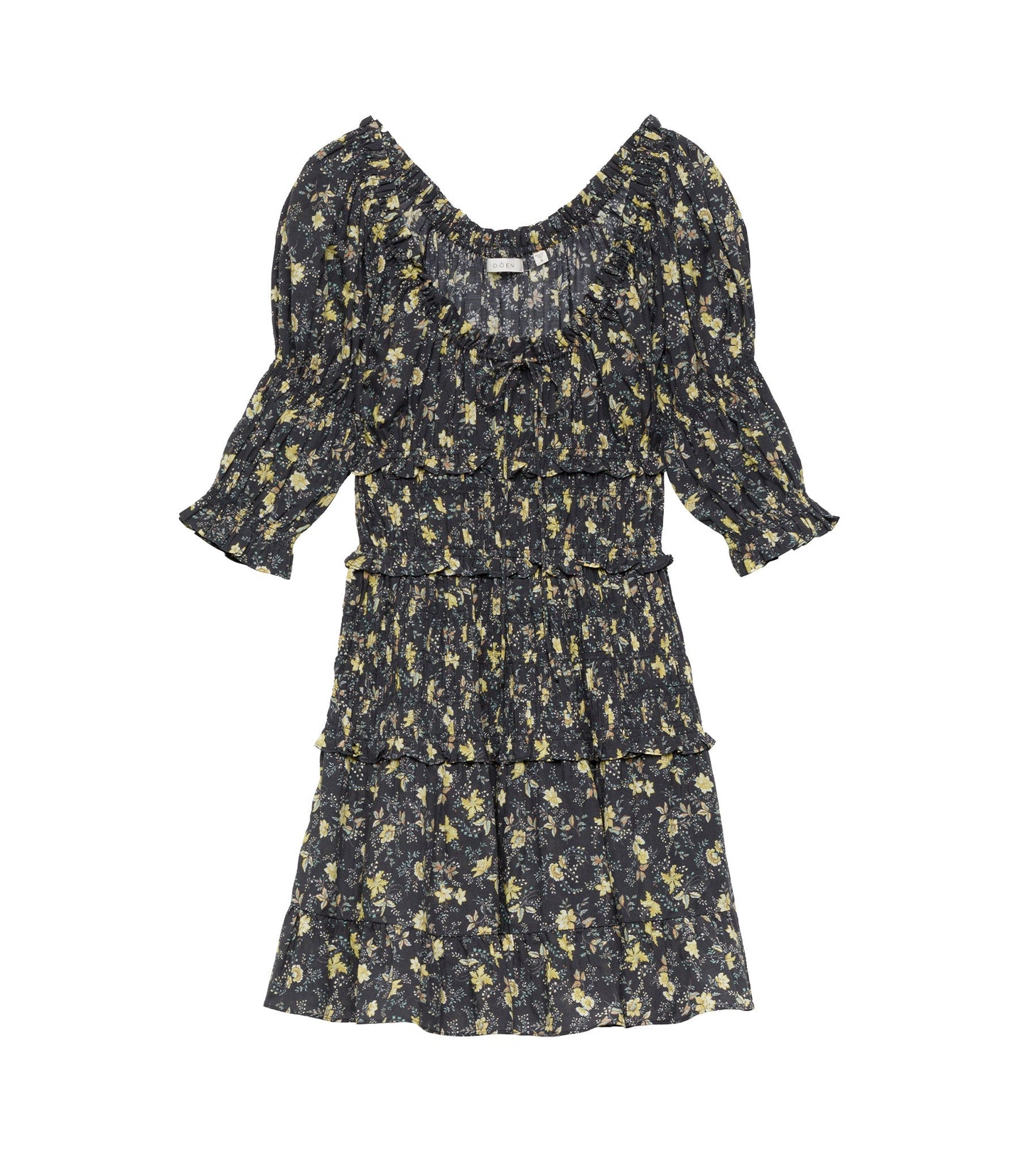 HMD -- ISMENE DRESS -- NOIR WINDING BLOSSOMS
