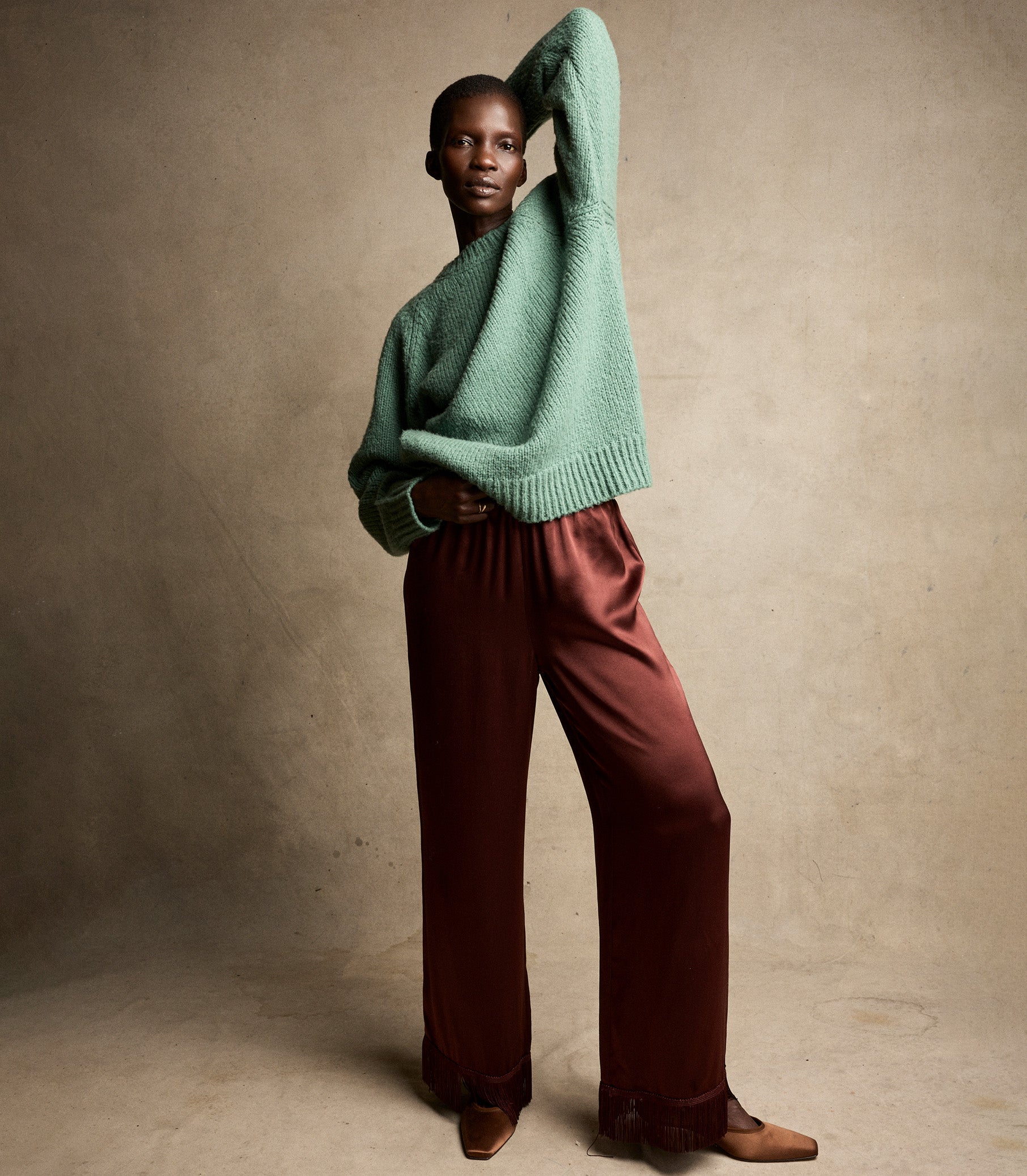 IVA SWEATER -- VALLEY GREEN view 2