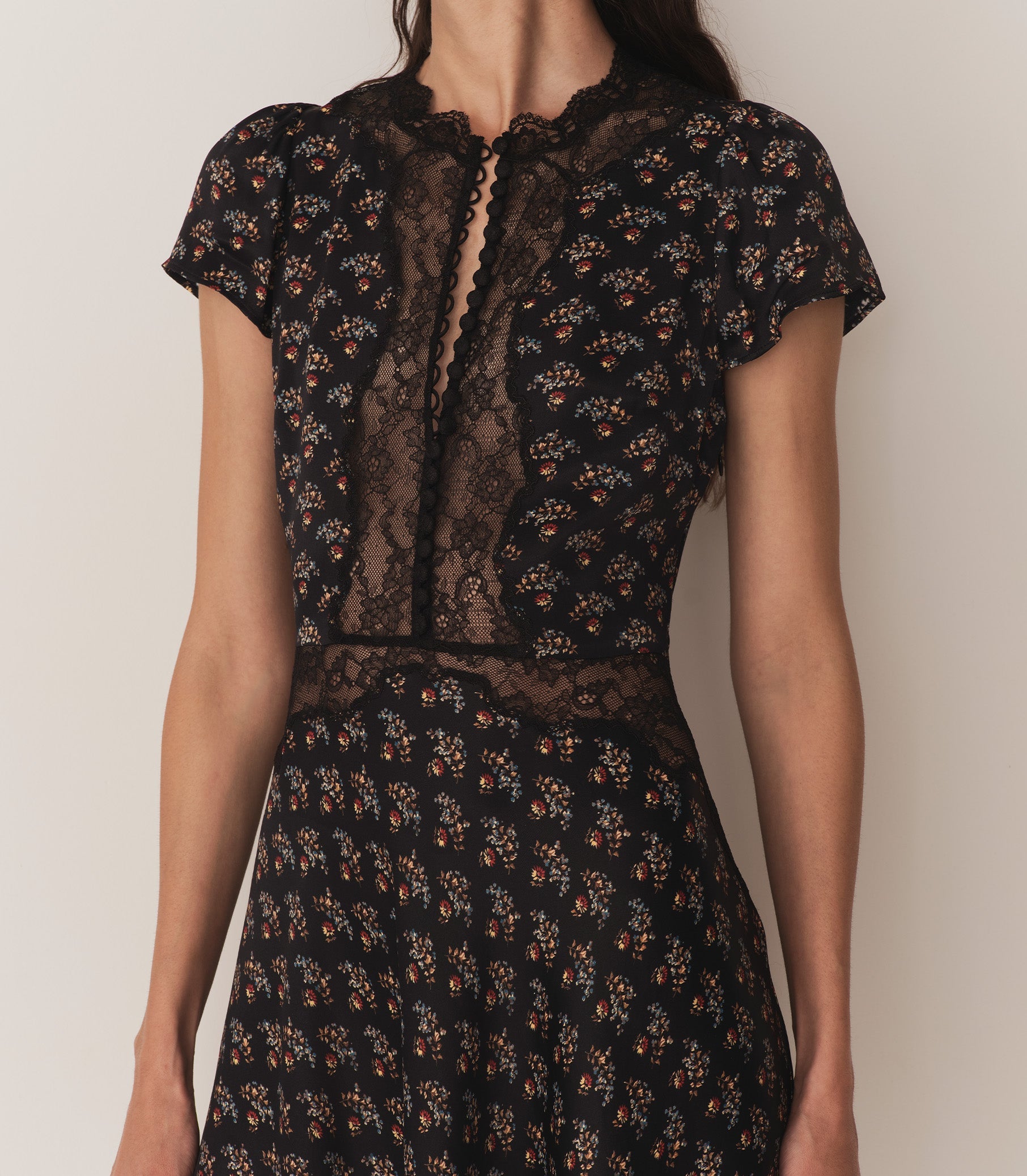 HMD -- IVY DRESS -- DELPHINIUM FLORAL view 3
