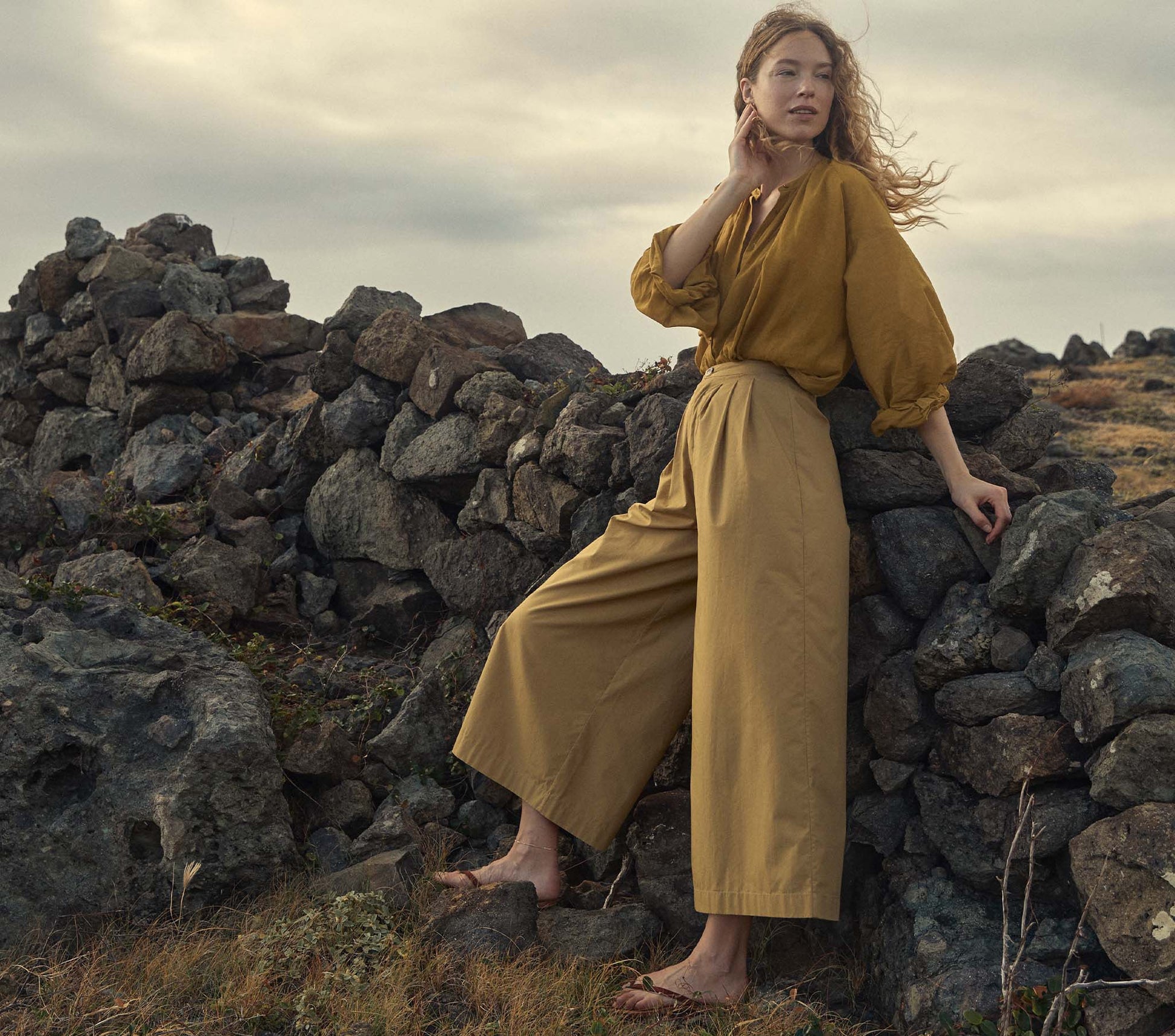 HMD -- THE JANE BLOUSE -- GOLDEN WILLOW view 8
