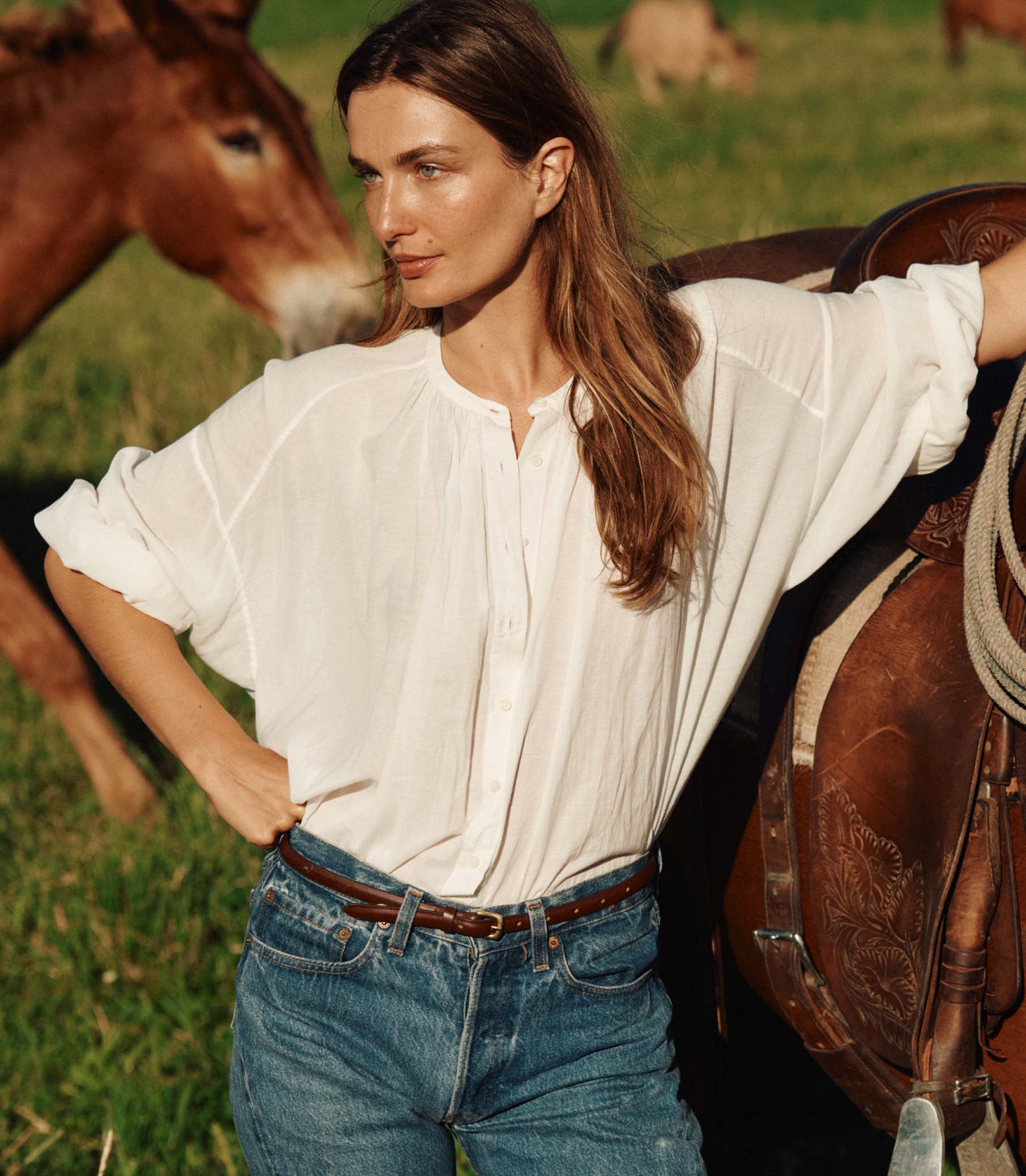 THE JANE BLOUSE -- SALT