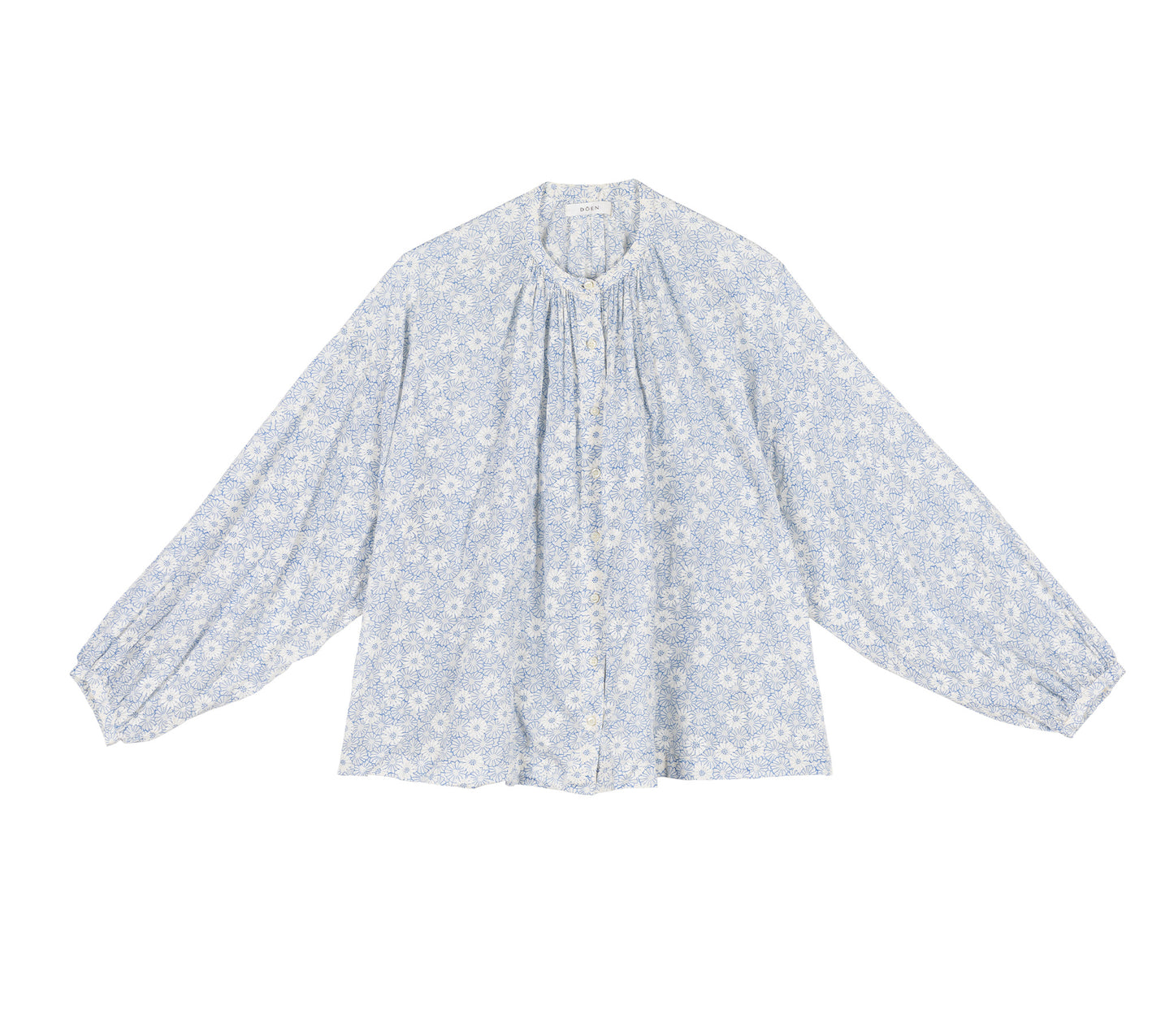 HMD -- THE JANE BLOUSE -- BLUE SUMMER DAISY PRINT