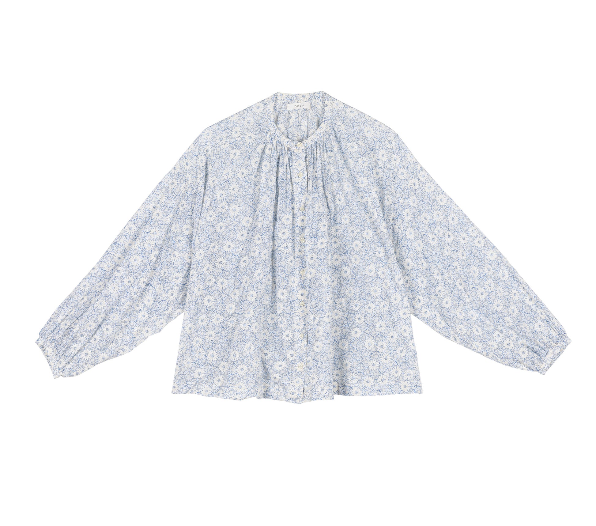 HMD -- THE JANE BLOUSE -- BLUE SUMMER DAISY PRINT view 1
