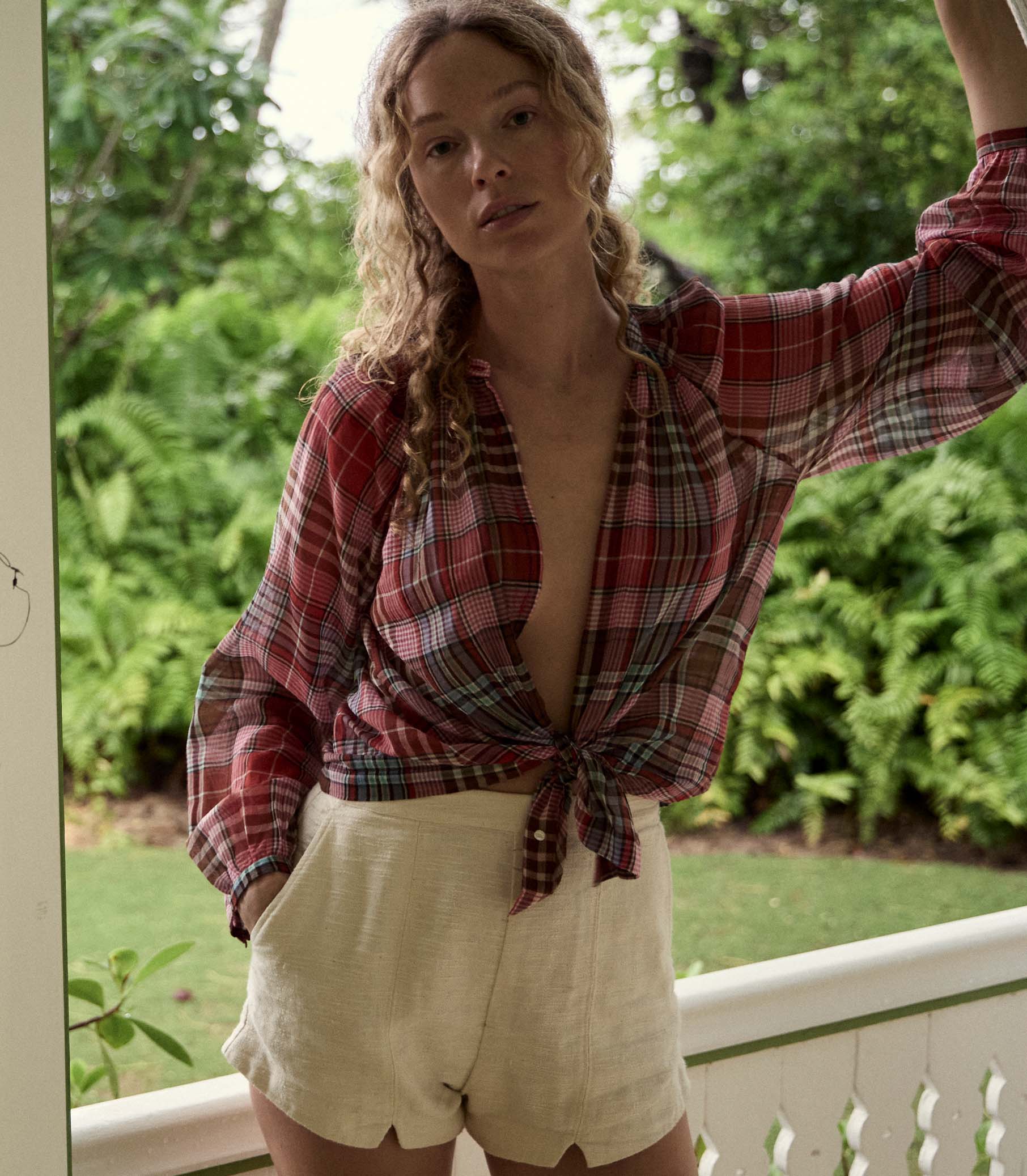 HMD -- JANIS TOP -- FRANCINE PLAID view 5

