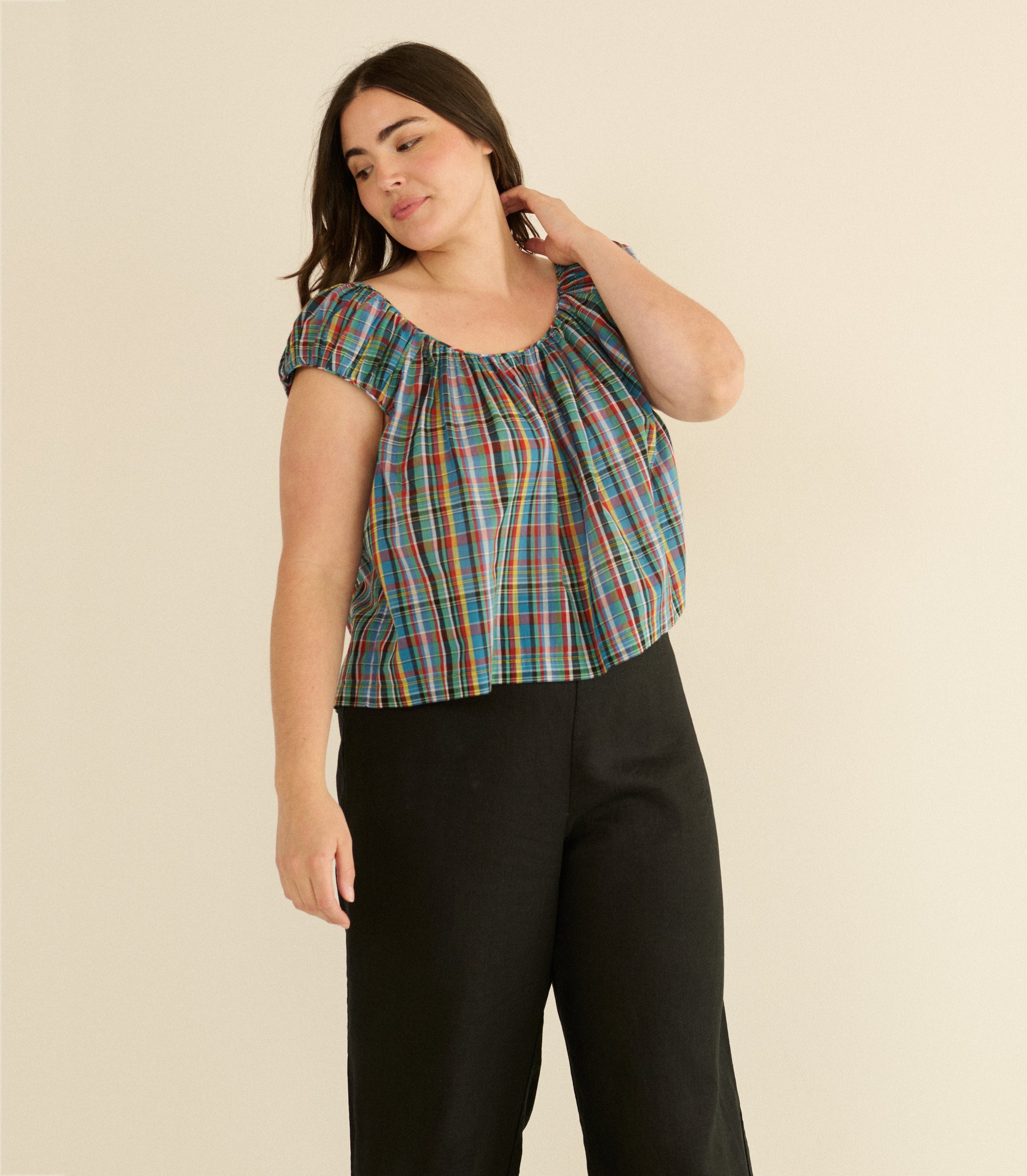JESSA TOP -- ALDERBROOK PLAID view 7

