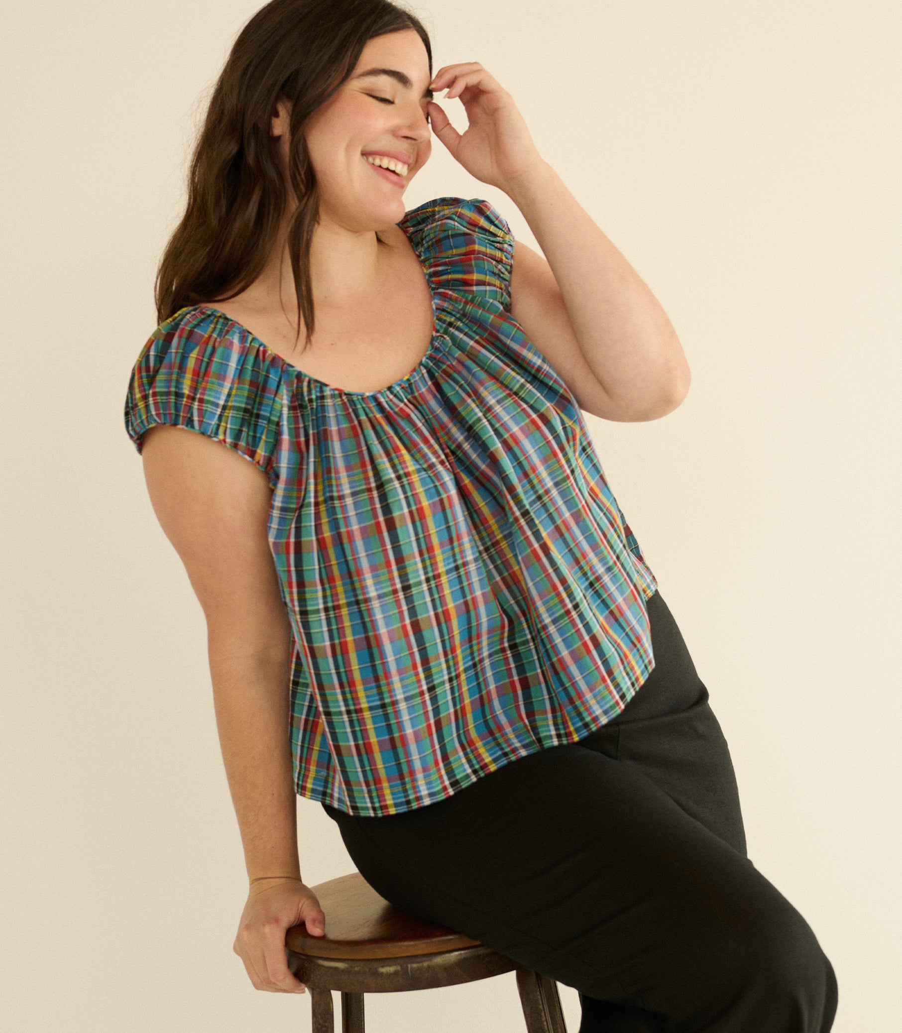 JESSA TOP -- ALDERBROOK PLAID view 8
