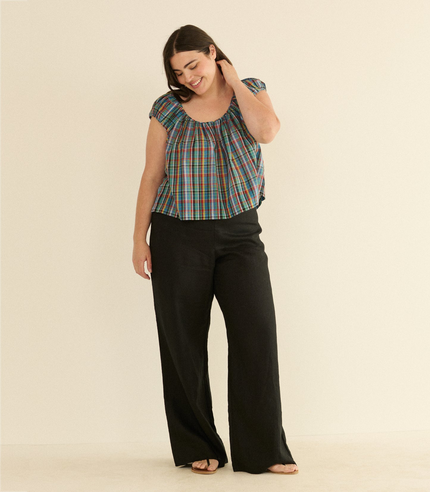 JESSA TOP -- ALDERBROOK PLAID