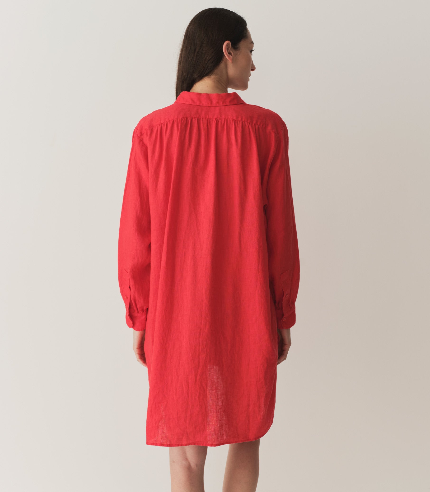 HMD -- JORA LINEN DRESS -- SCARLET view 3
