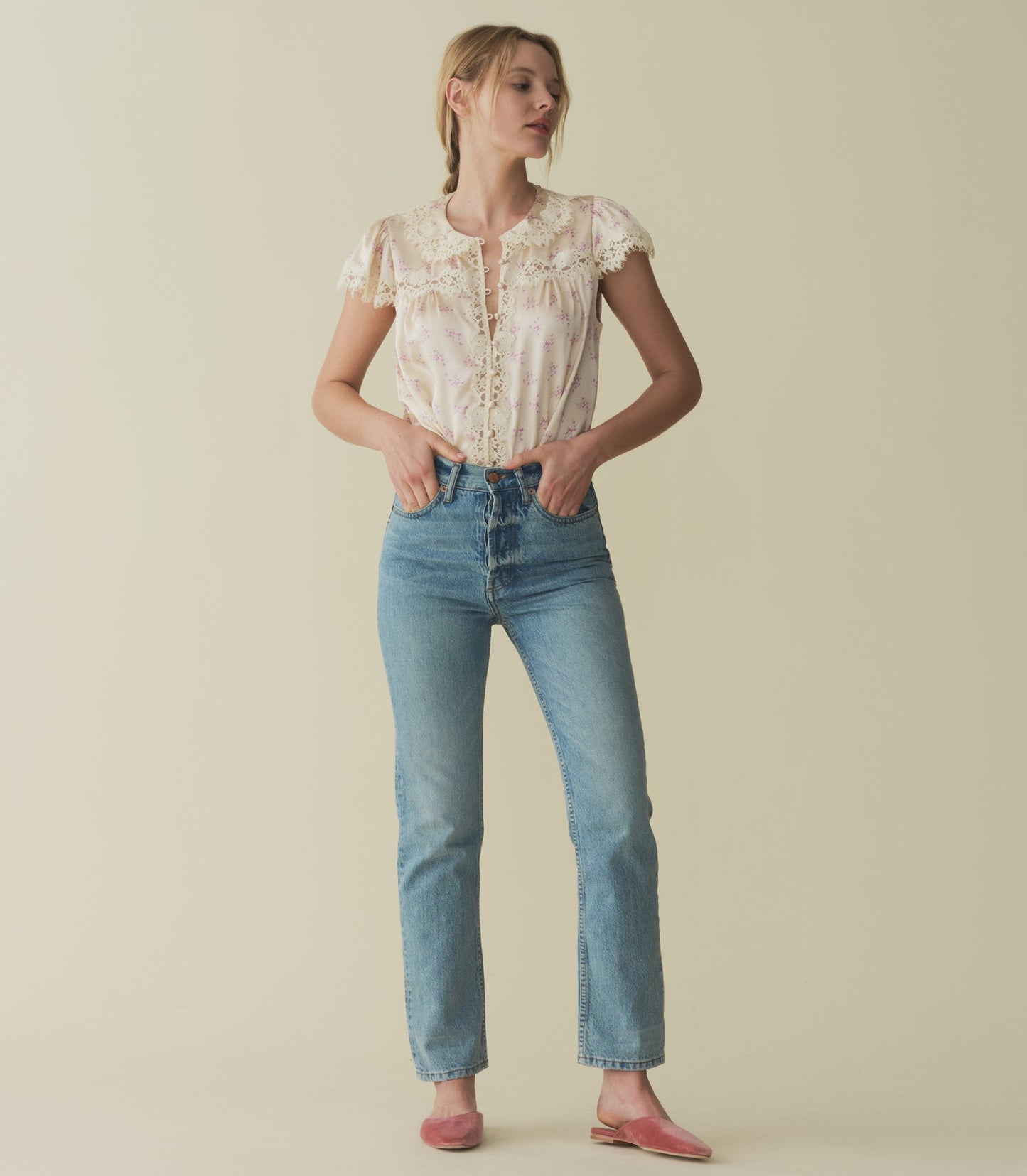 HMD -- JOSEPHINE TOP -- ROSE HILLSIDE HEATHER