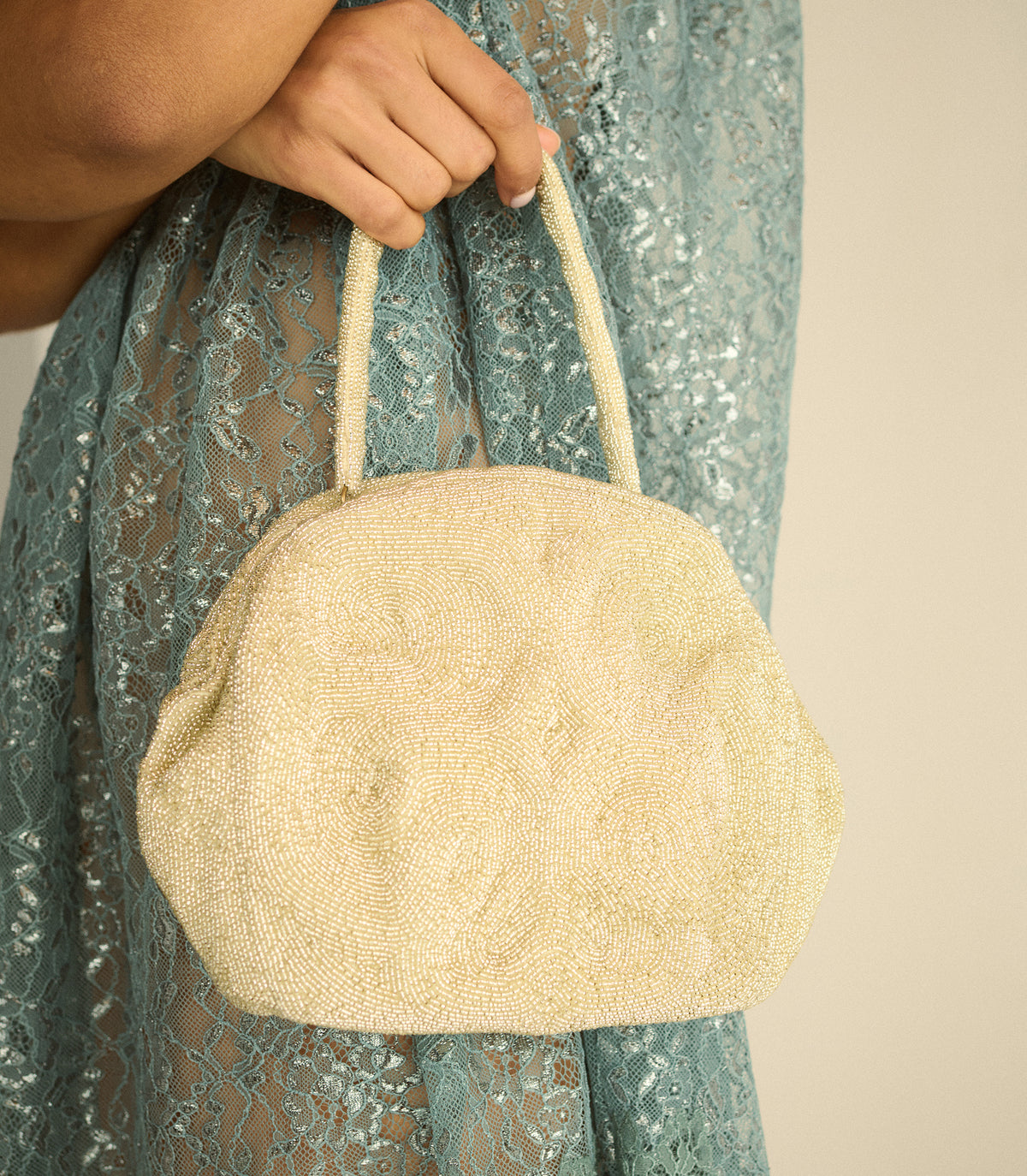 JOYA BAG -- SILVER CRYSTAL BEADS view 2
