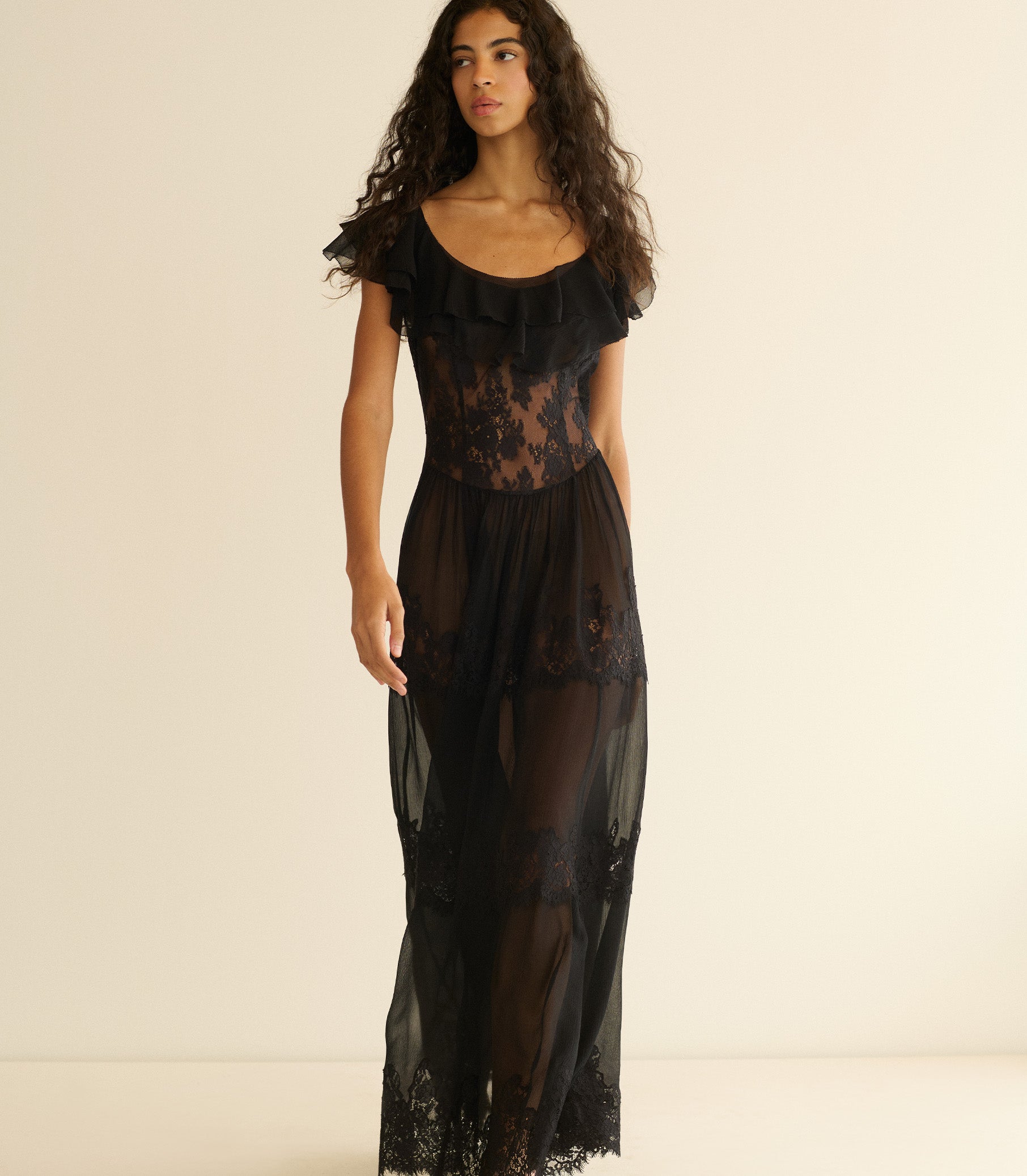 JOYELLE DRESS -- BLACK view 3