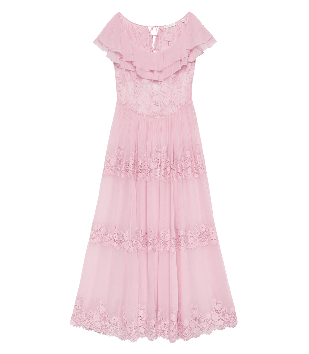 doen pink silk dress Doen Nola silk maxi pink StyleSwap