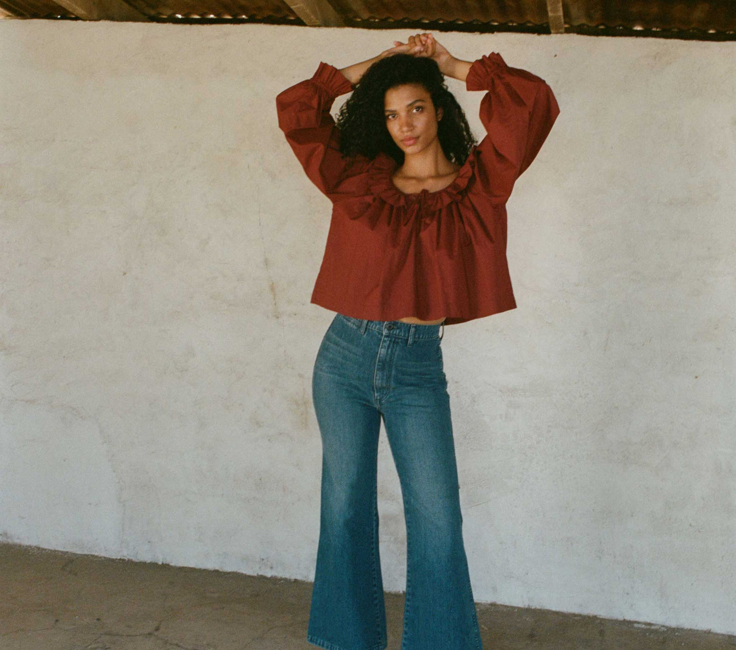 HMD -- JULES TOP -- MAHOGANY