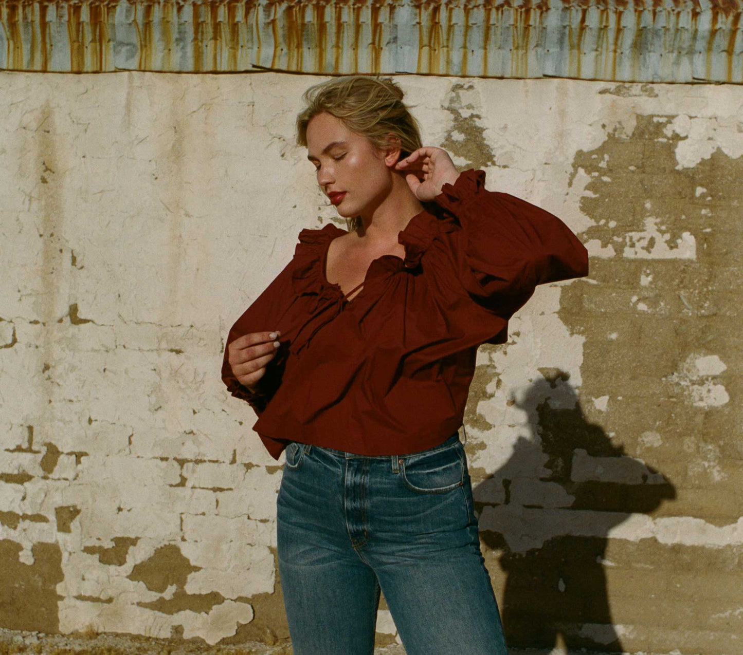 HMD -- JULES TOP -- MAHOGANY