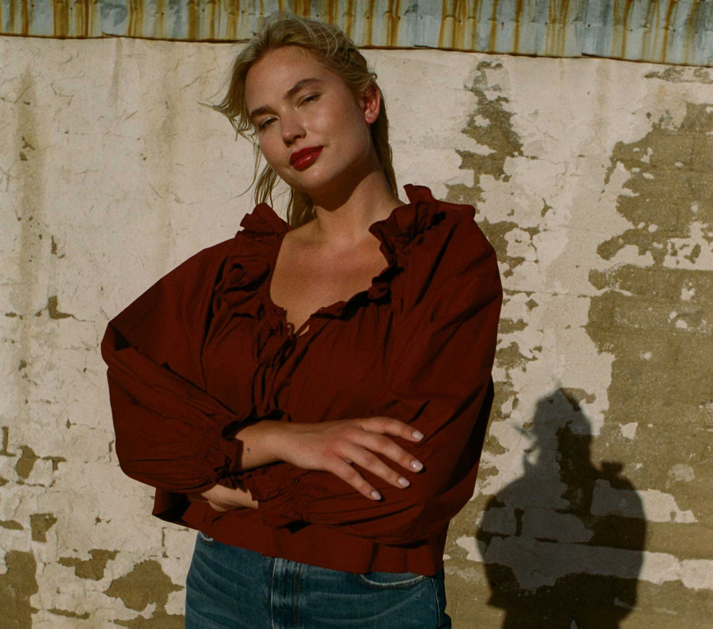 HMD -- JULES TOP -- MAHOGANY