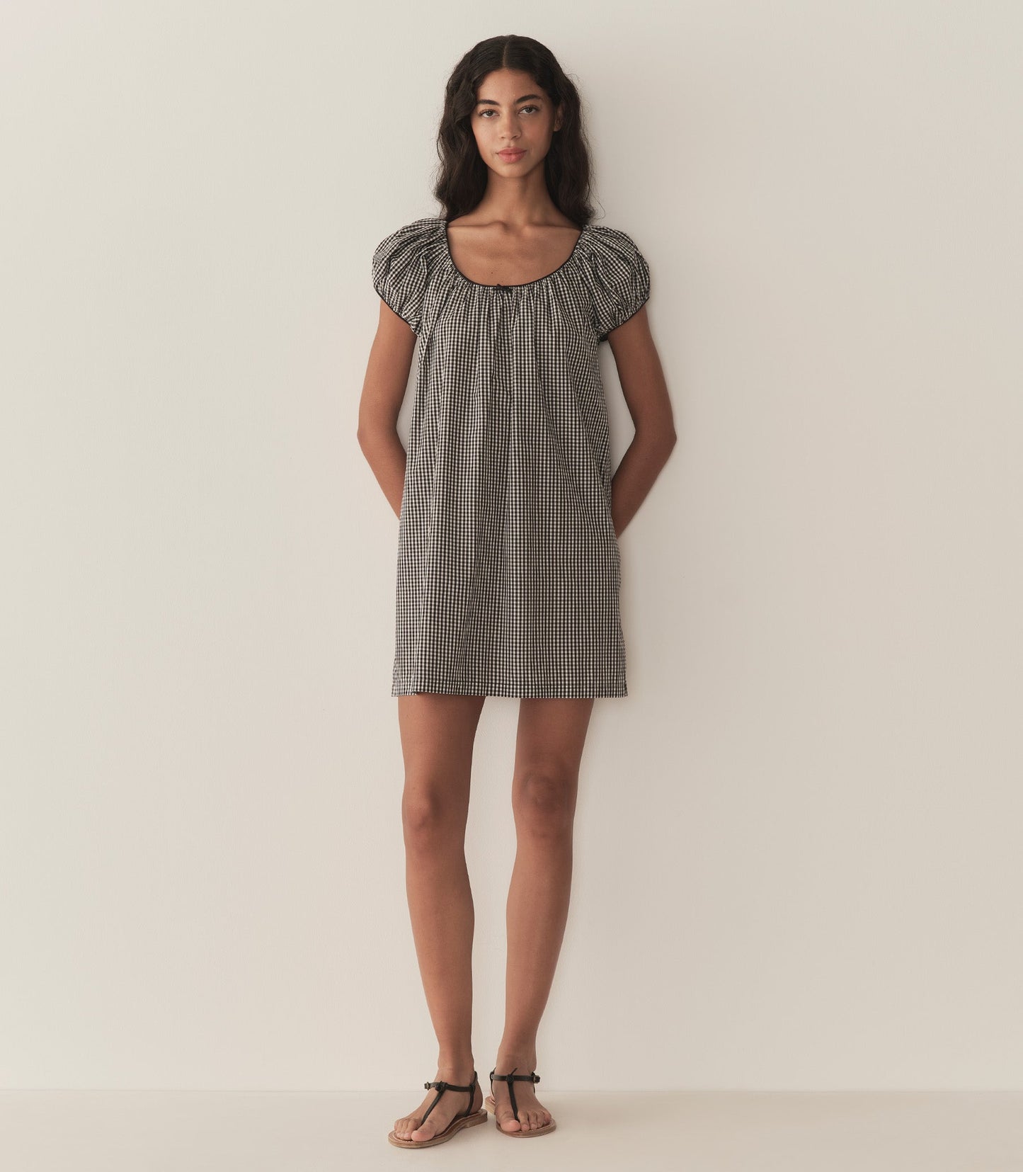 HMD -- JULIA DRESS -- NOIR LA MADDALENA GINGHAM