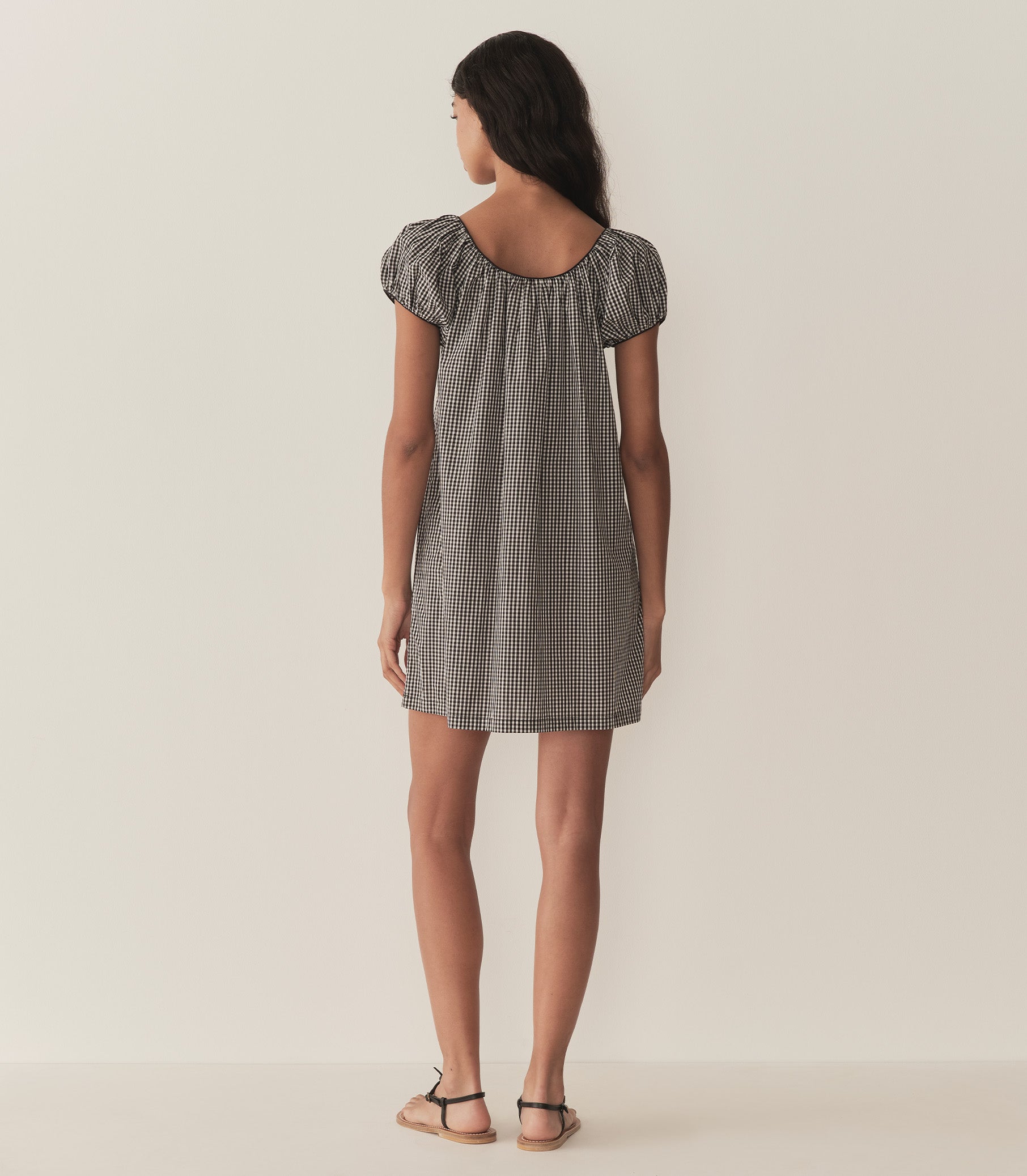JULIA DRESS -- NOIR LA MADDALENA GINGHAM view 4
