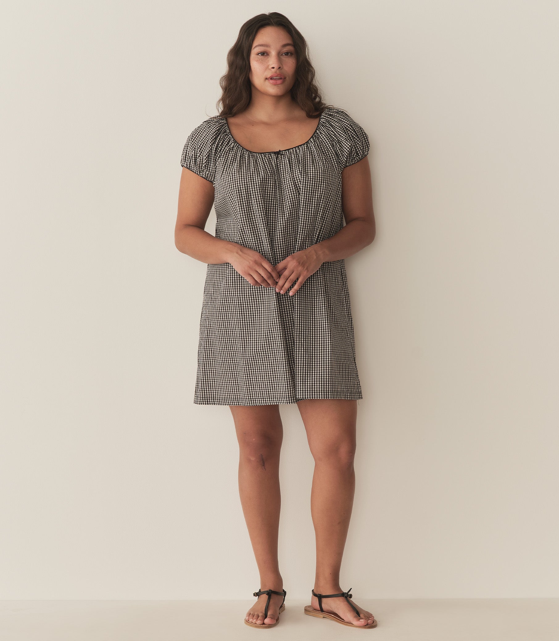 JULIA DRESS -- NOIR LA MADDALENA GINGHAM view 5