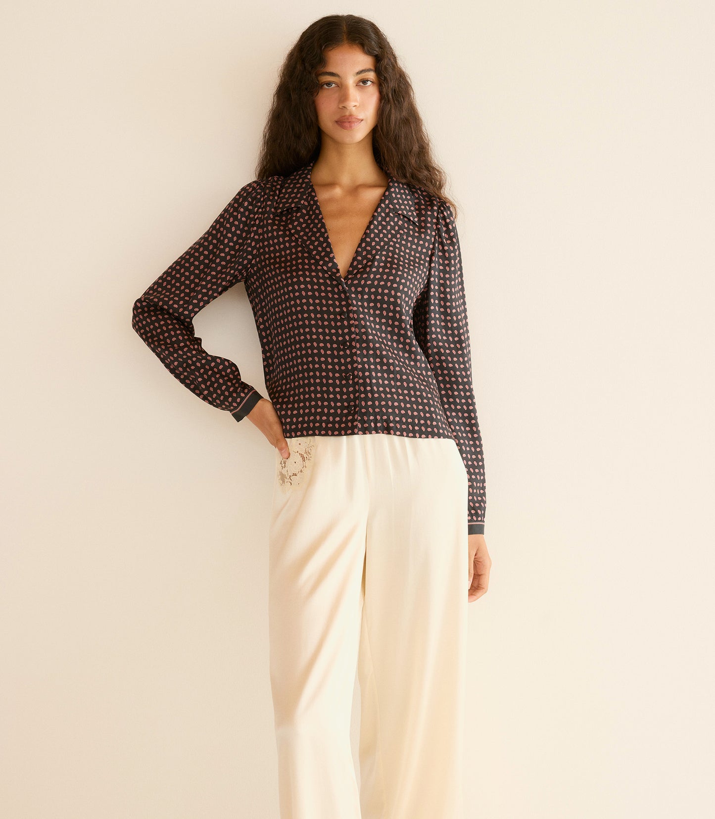 JULIANA TOP -- CARDINALE FOULARD