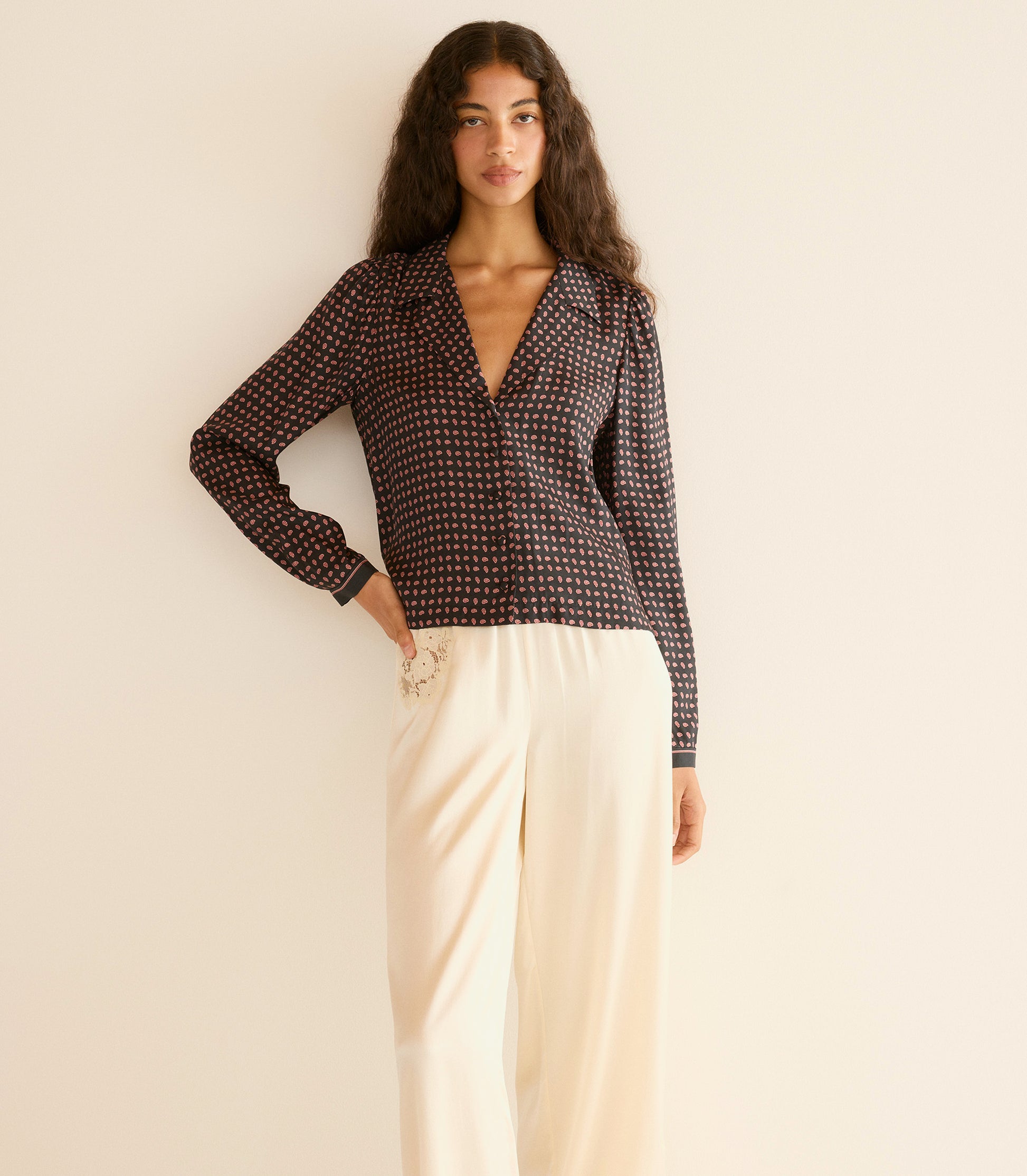 JULIANA TOP -- CARDINALE FOULARD view 1