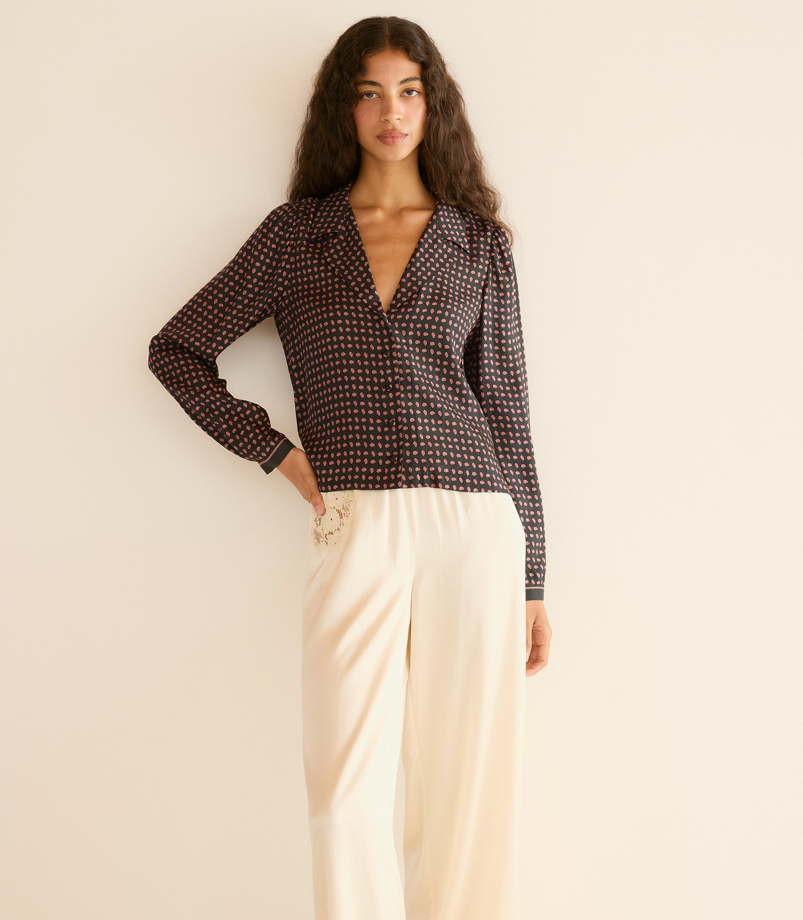 JULIANA TOP -- CARDINALE FOULARD