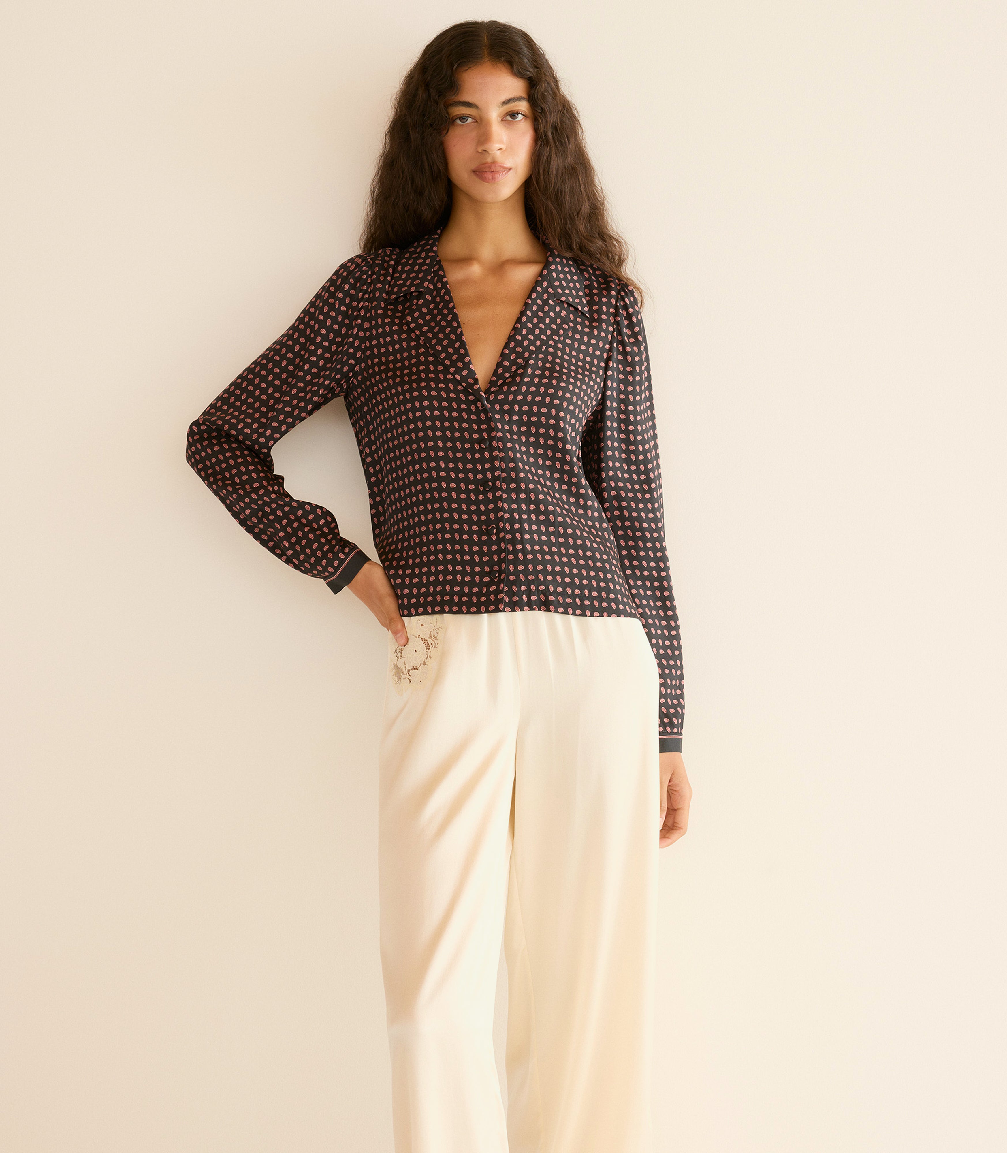 JULIANA TOP -- CARDINALE FOULARD