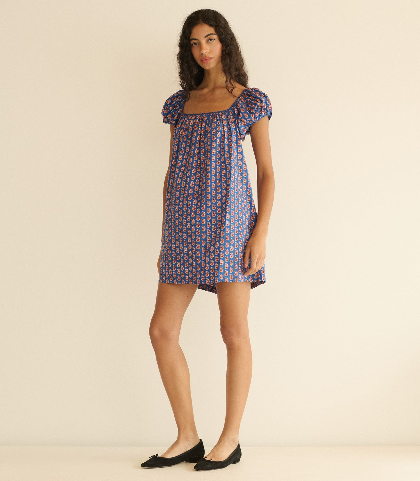 JULIE DRESS -- MAZARINE SUNRISE PAISLEY